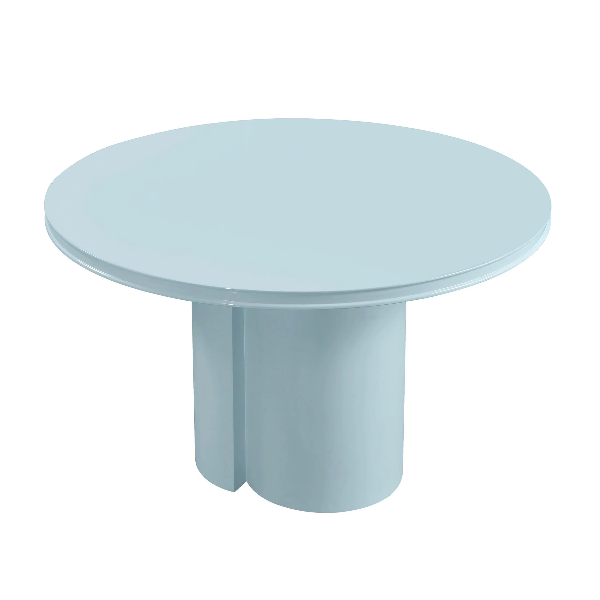 Elora Blue Lacquer Round Dining Table - Image 5