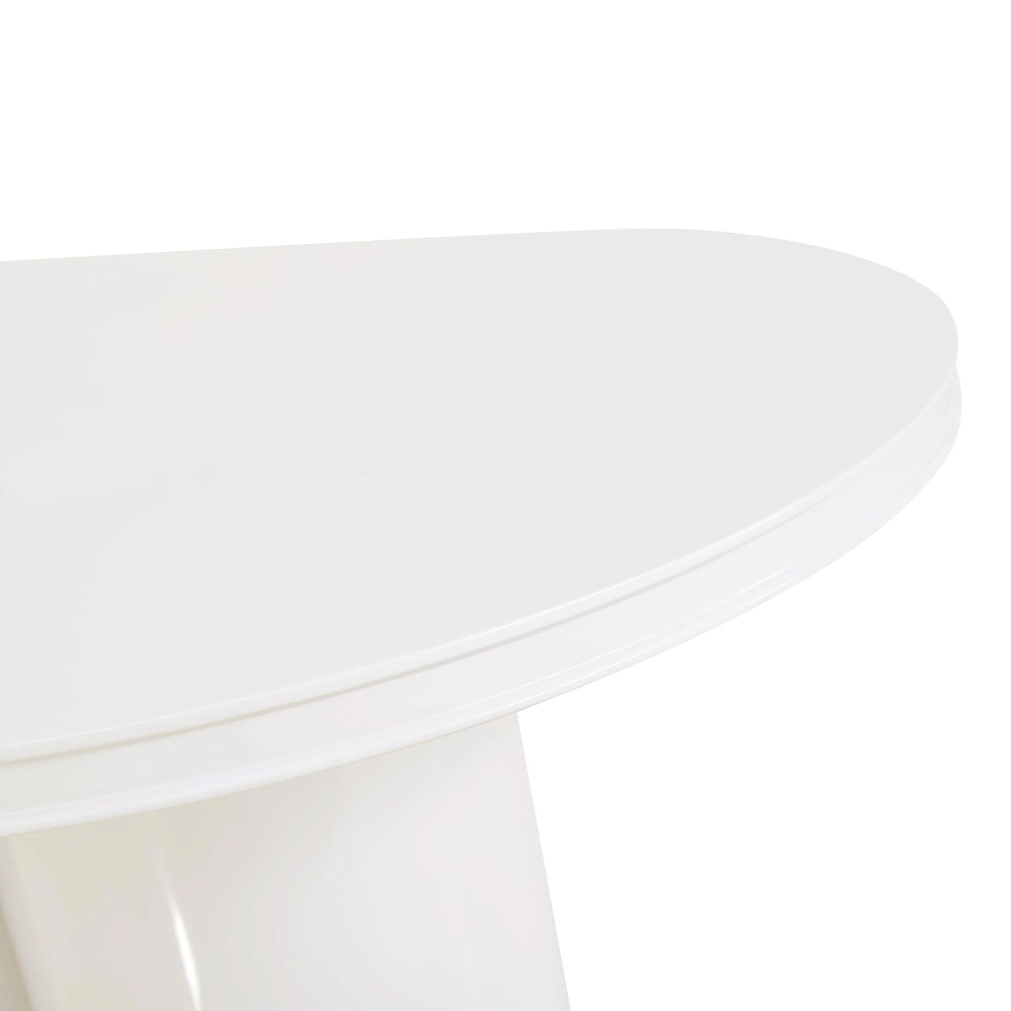 Elora White Lacquer Oval Dining Table - Image 7