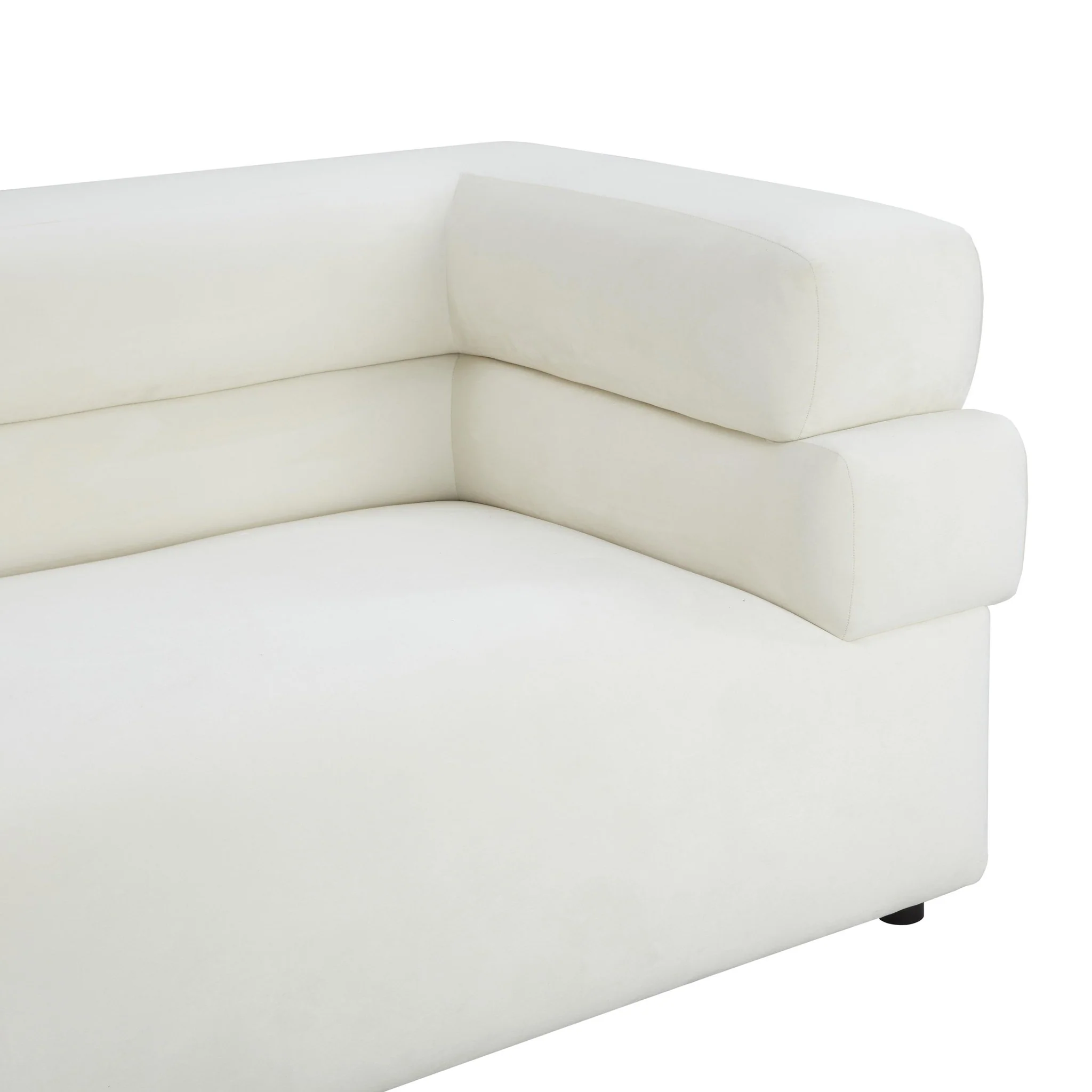 Elsa Cream Velvet Sofa - Image 4