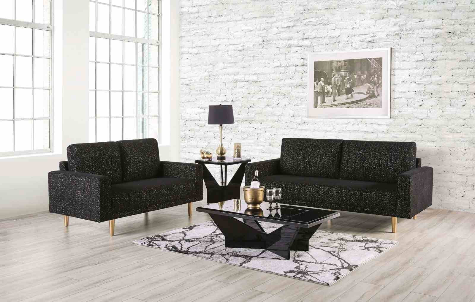 Elverum Loveseat, Black - Image 2