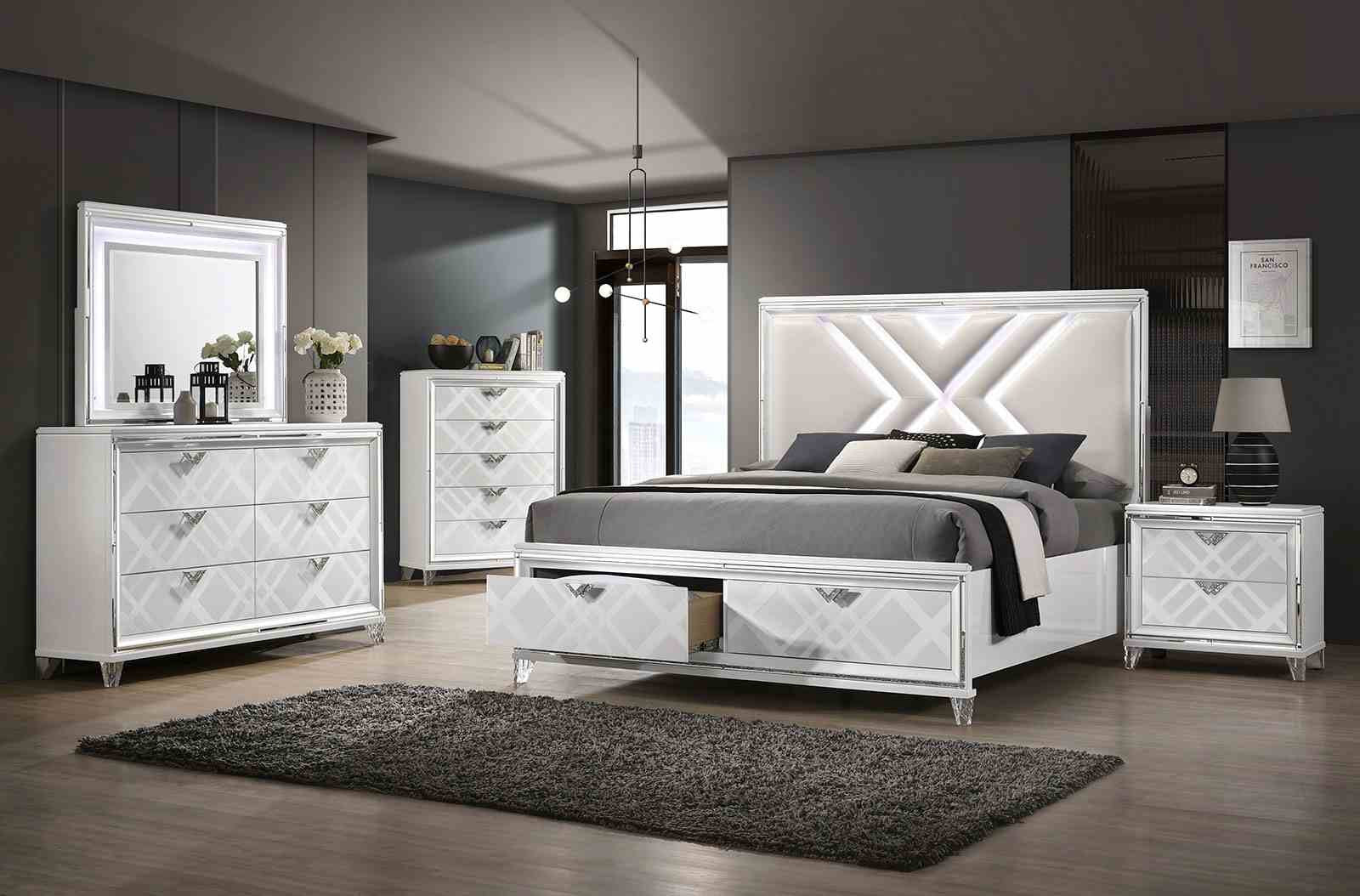 Emmeline Nightstand w/ USB, White - Image 2