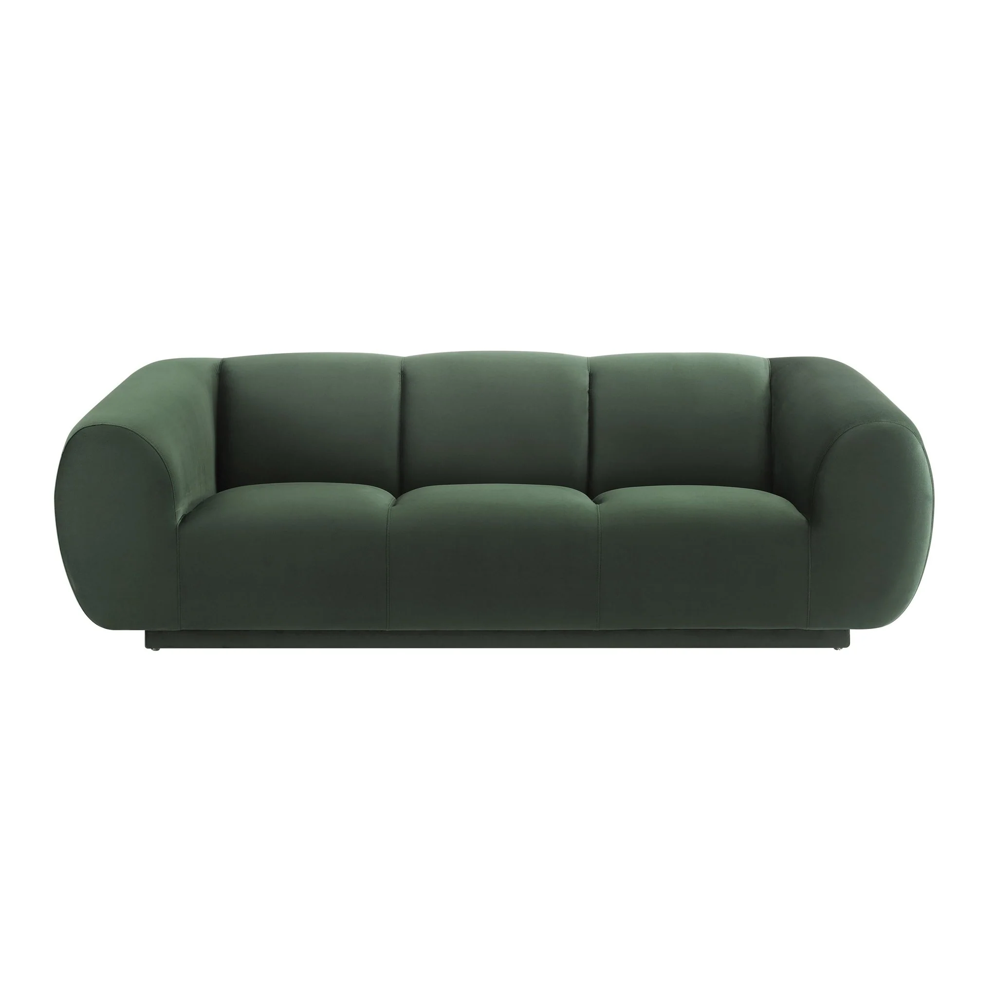 Emmet Forest Green Velvet Sofa - Image 3