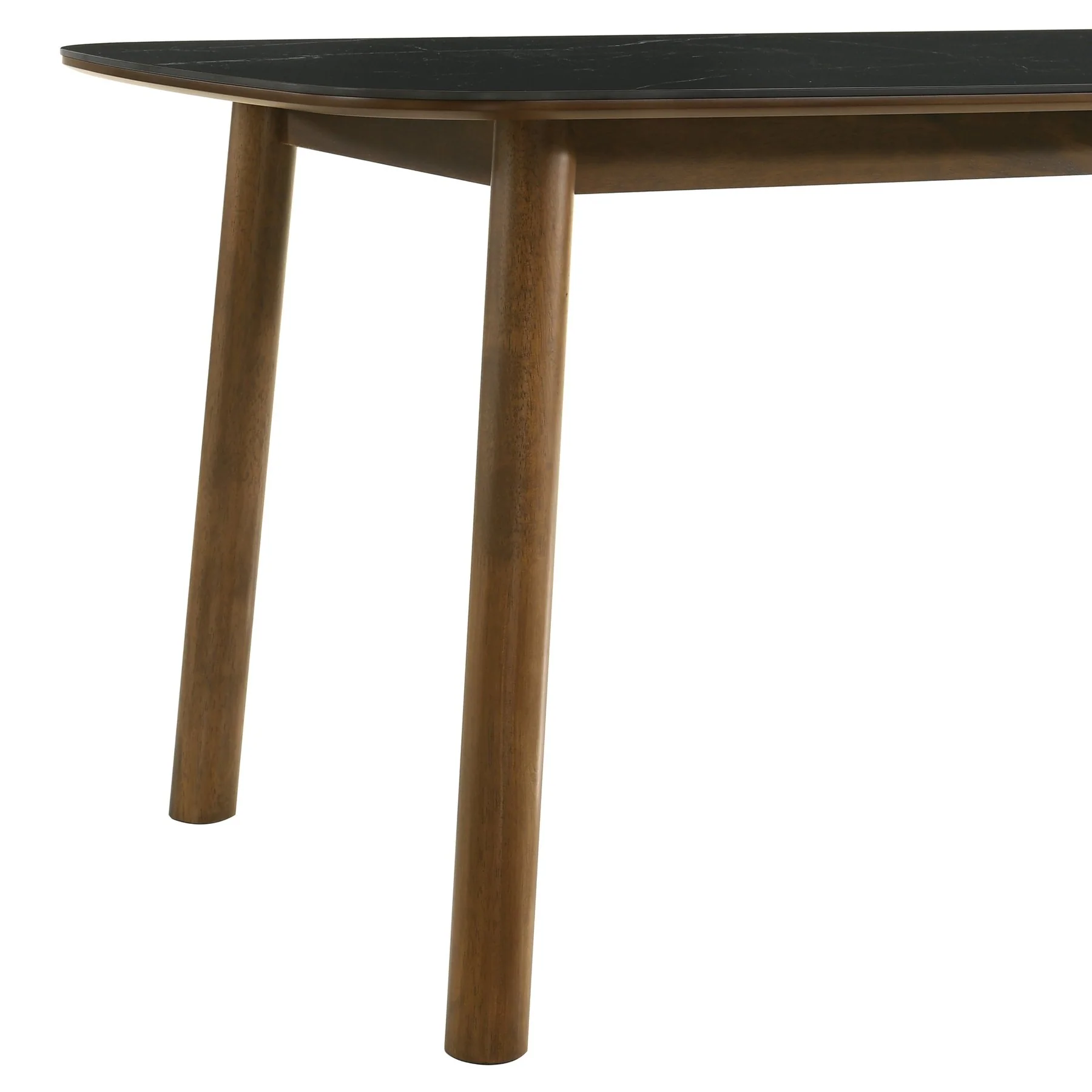 Emorie Mid-Century Modern 71 in. Rectangle Wood Dining Table in Walnut Finish with Sintered Stone Top  - Image 4