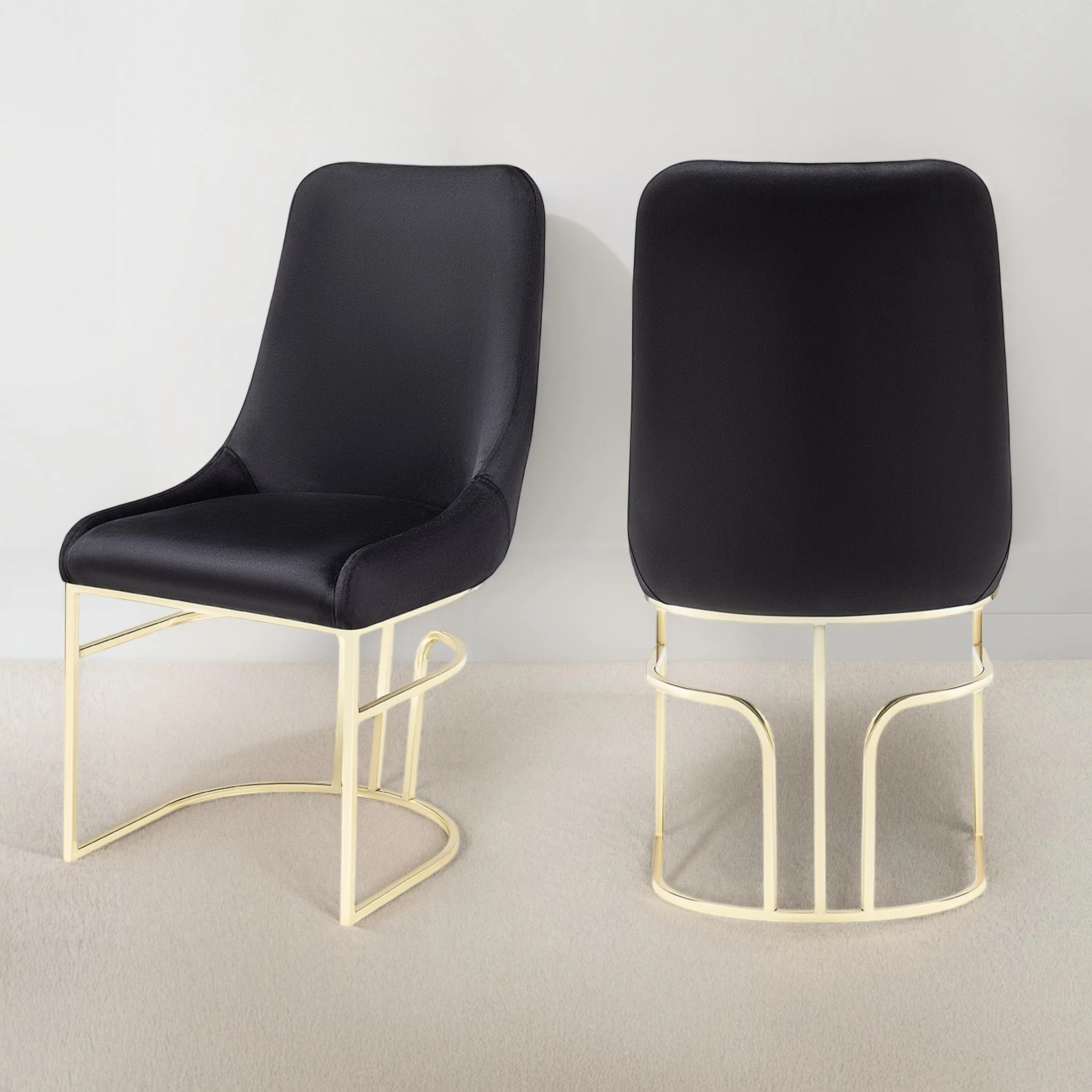 Emrald Gold Legs Black - 2 Chairs Per Box - Image 9