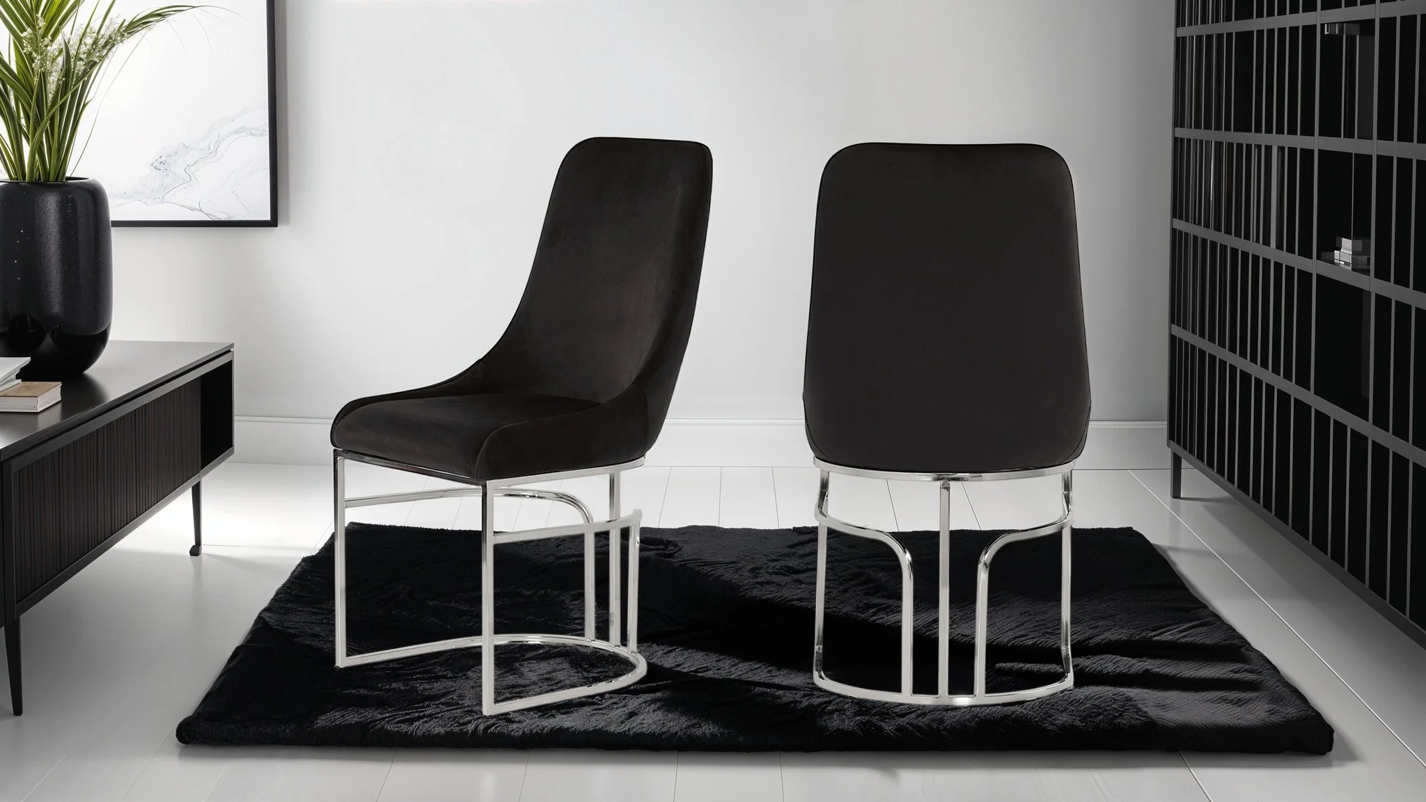 Emrald Steel Legs Black - 2 Chairs Per Box - Image 3