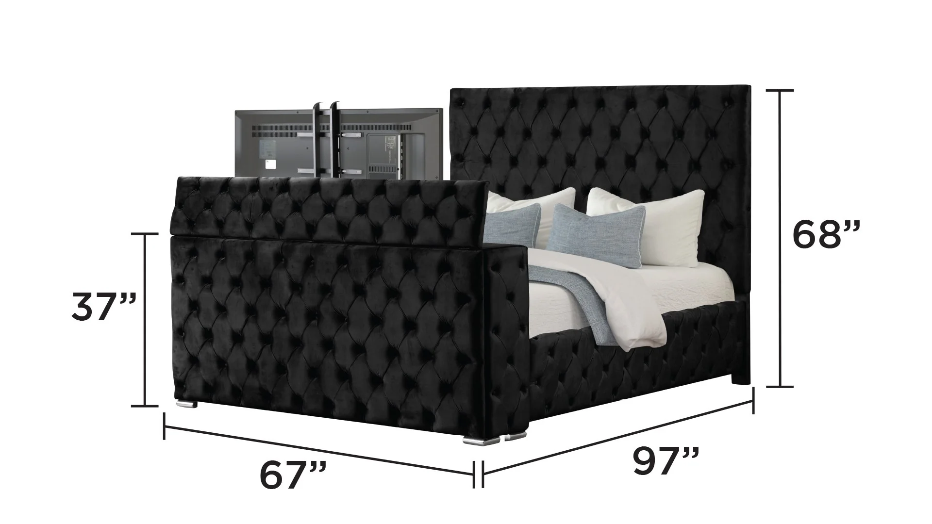 Encore King Bed Black - Image 6