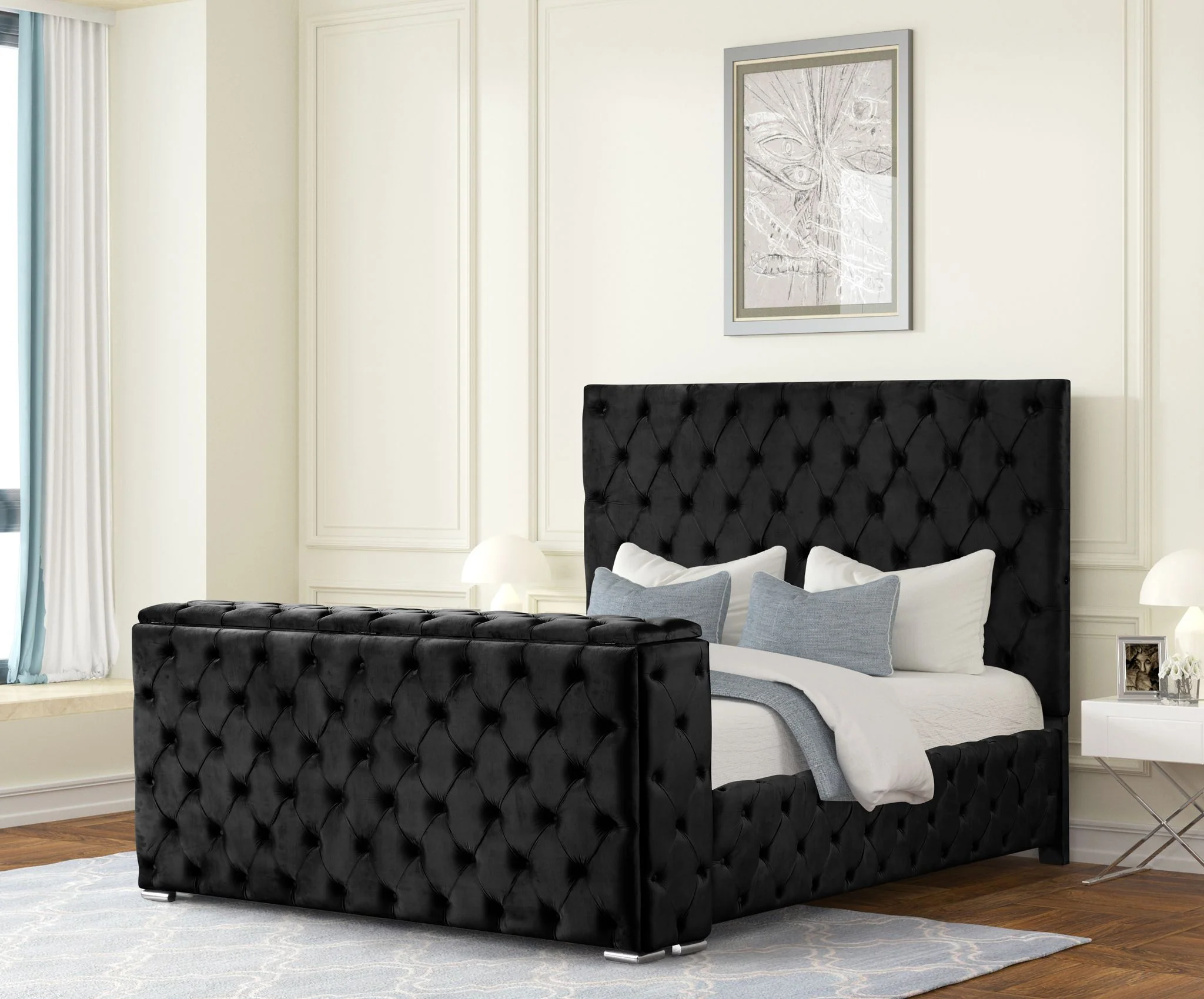 Encore Queen 4PC Bedroom Set Black - Image 2