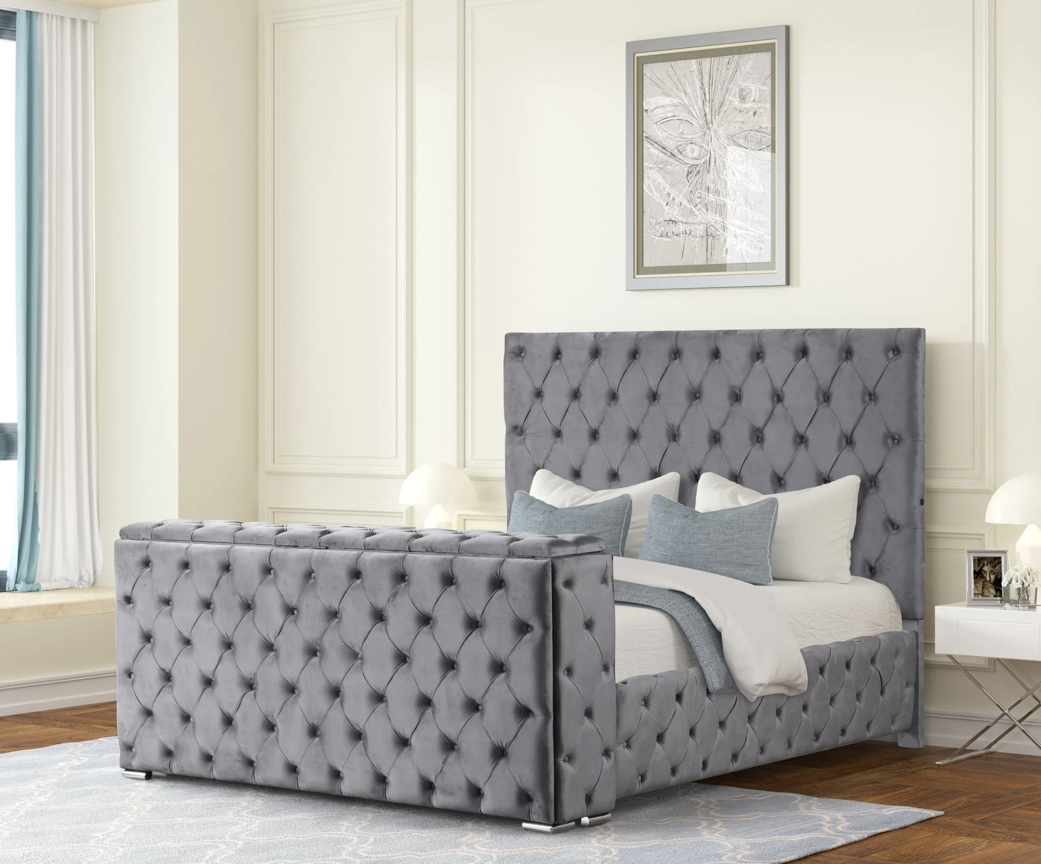 Encore Queen 4PC Bedroom Set Gray - Image 2
