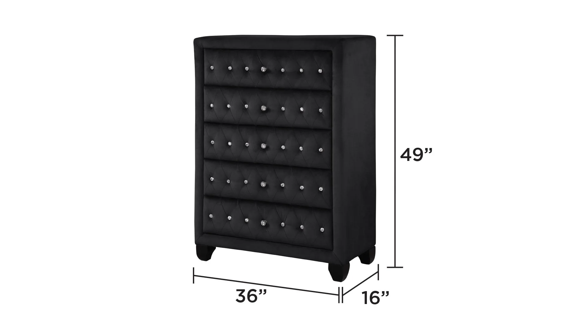 Encore Queen 5PC Bedroom Set Black - Image 19