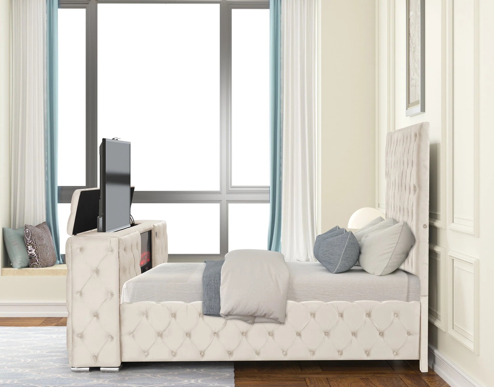 Encore Queen Bed Beige - Image 3