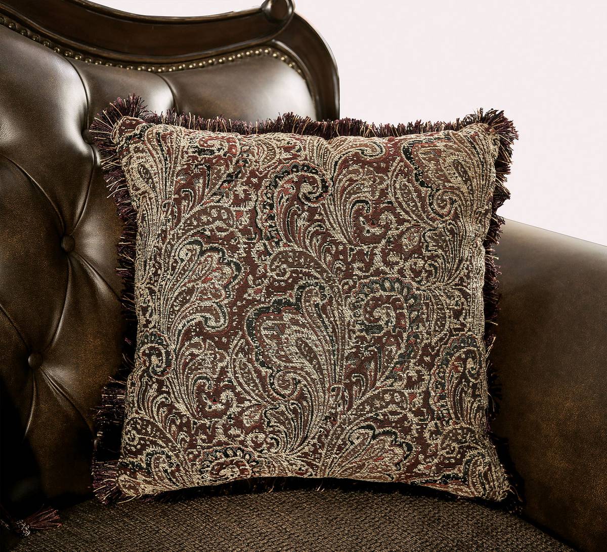 Ensenada Loveseat, Dark Cherry/Brown - Image 7