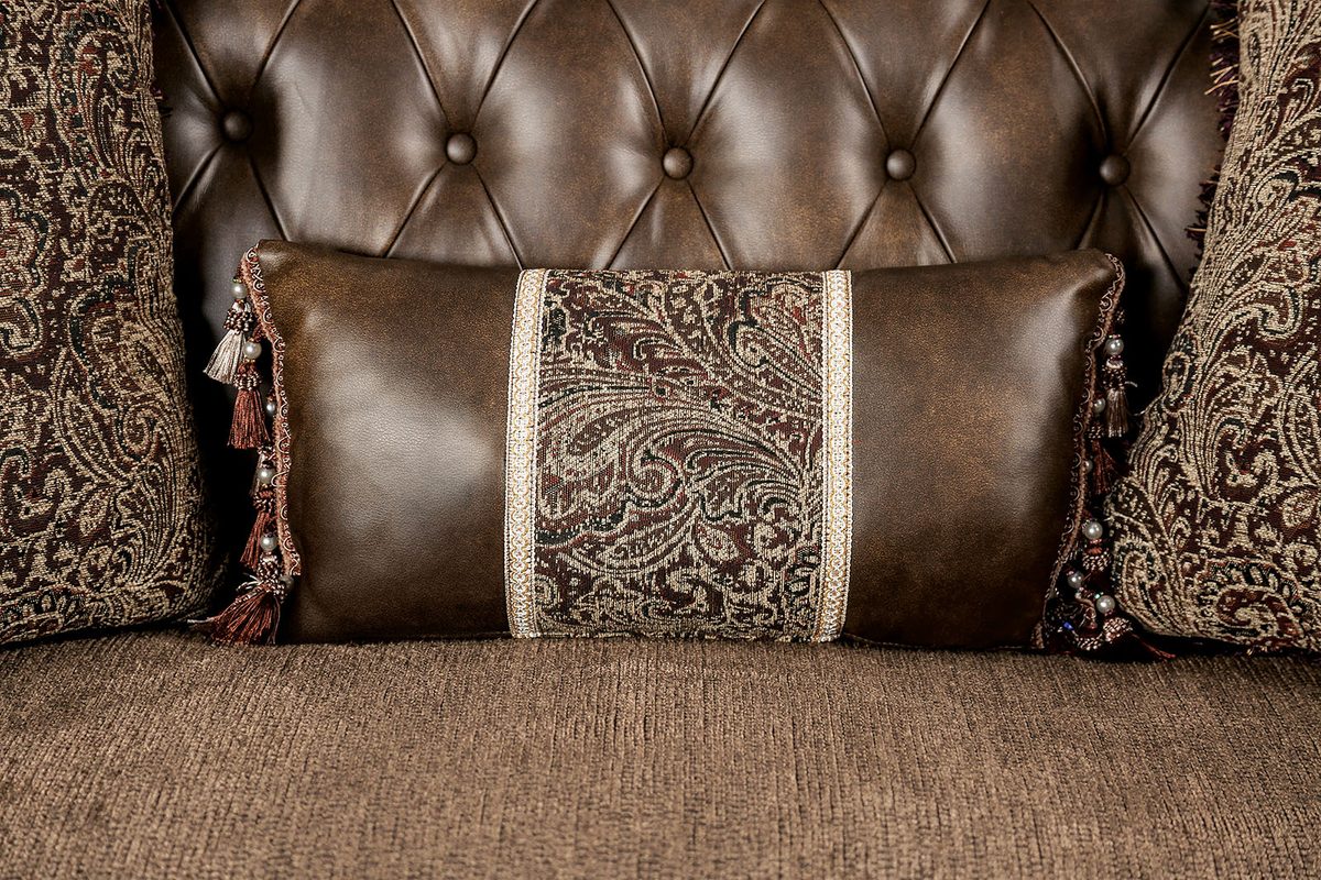 Ensenada Loveseat, Dark Cherry/Brown - Image 8