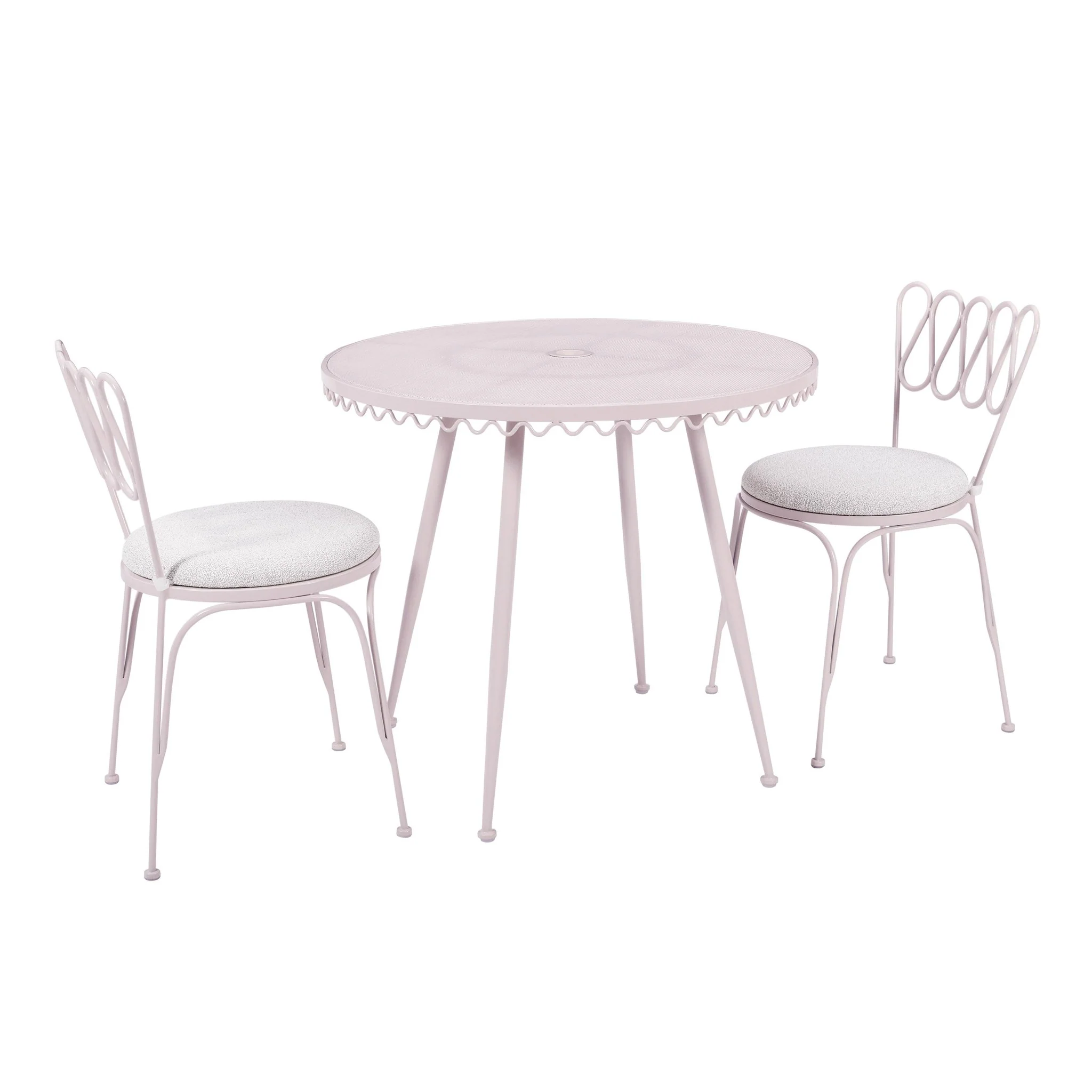 Erica Pink Wrought Iron Outdoor Cafe Table - Image 6