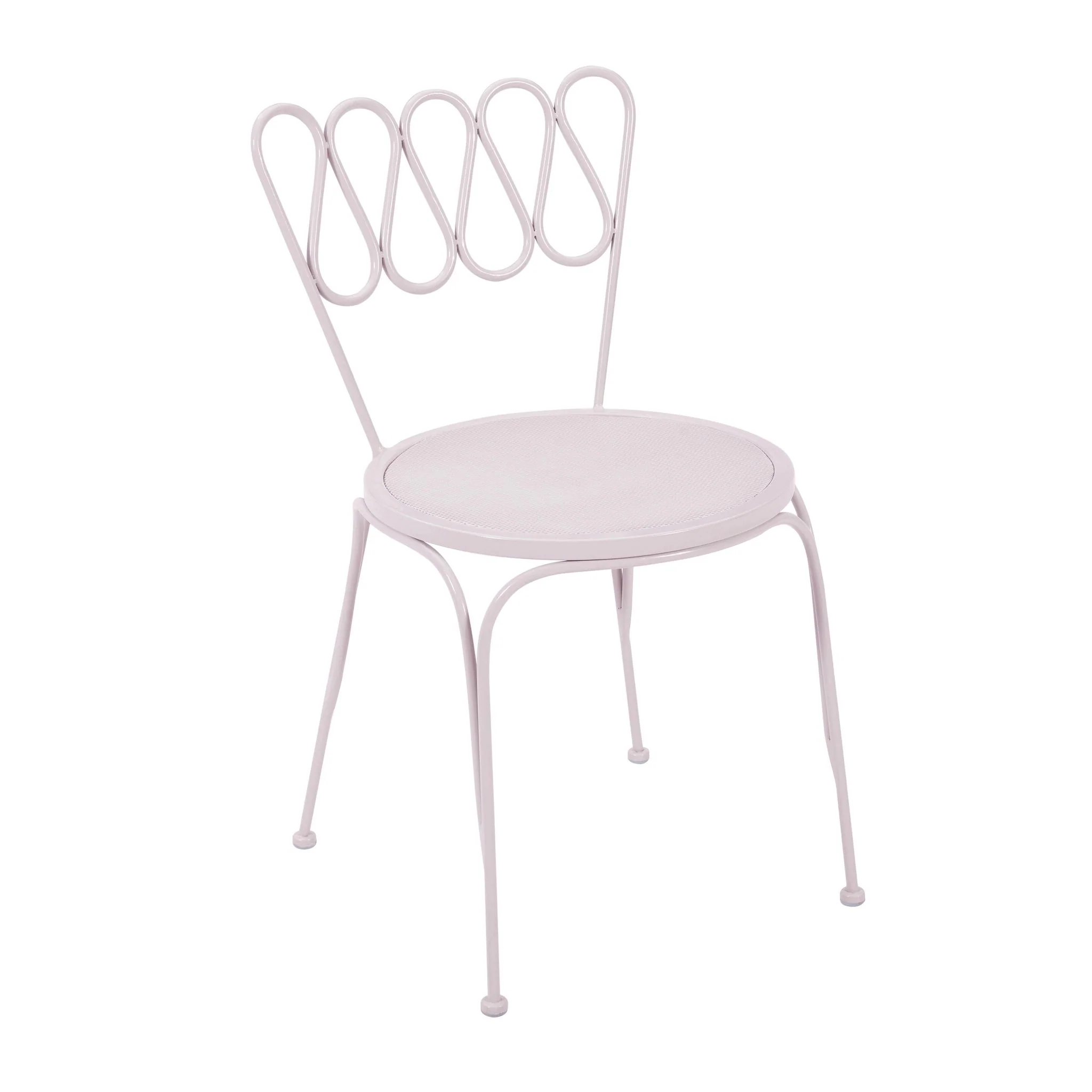 Erica Pink Wrought Iron Outdoor Chair - Image 3