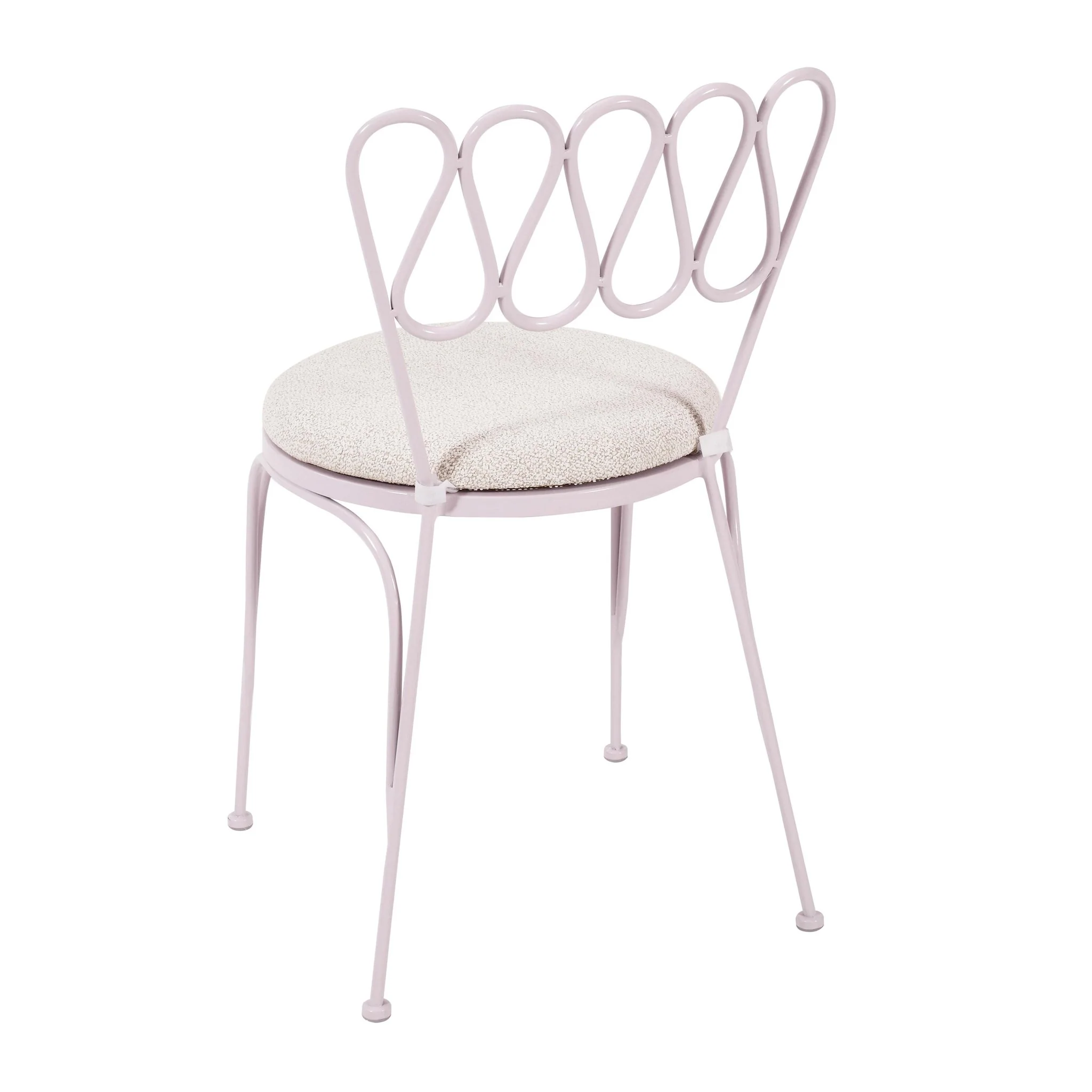 Erica Pink Wrought Iron Outdoor Chair - Image 5