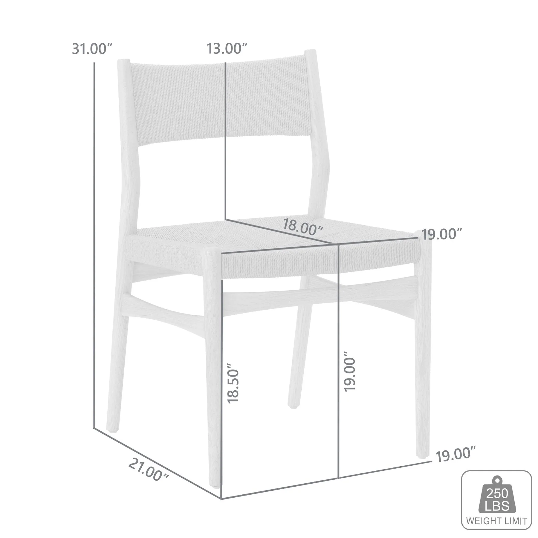 Erie Black Woven Paper Cord and Wood Dining Chairs - Set of 2 - Image 10