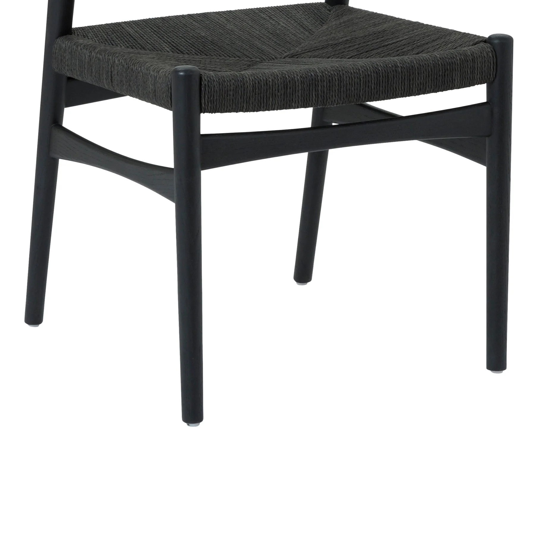 Erie Black Woven Paper Cord and Wood Dining Chairs - Set of 2 - Image 8