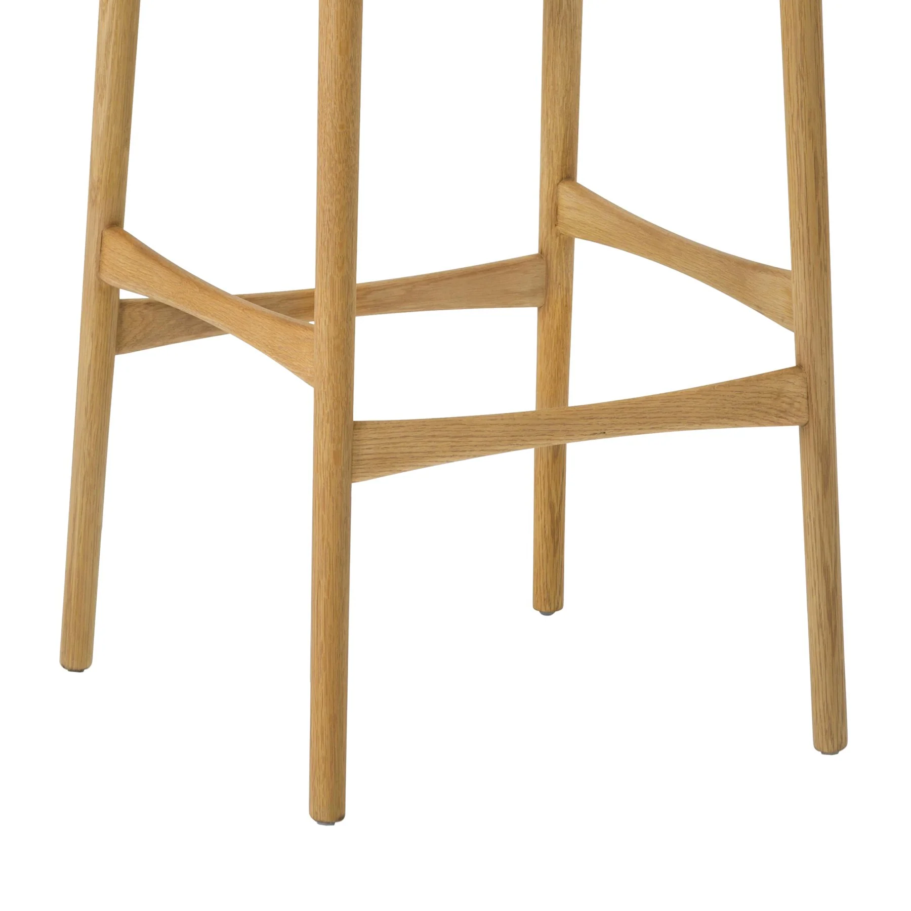Erie Woven Paper Cord and Oak Wood Counter Stool - Image 7