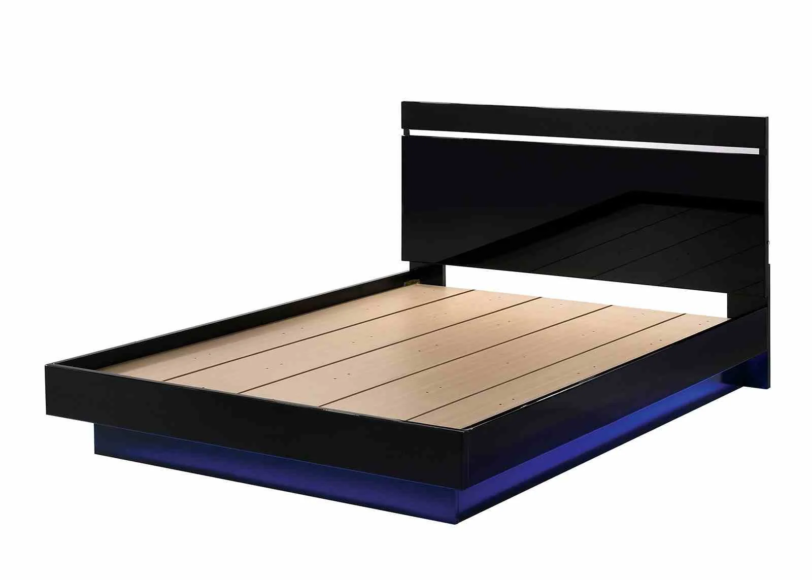 Erlach Cal.King Bed, Black/Chrome - Image 3