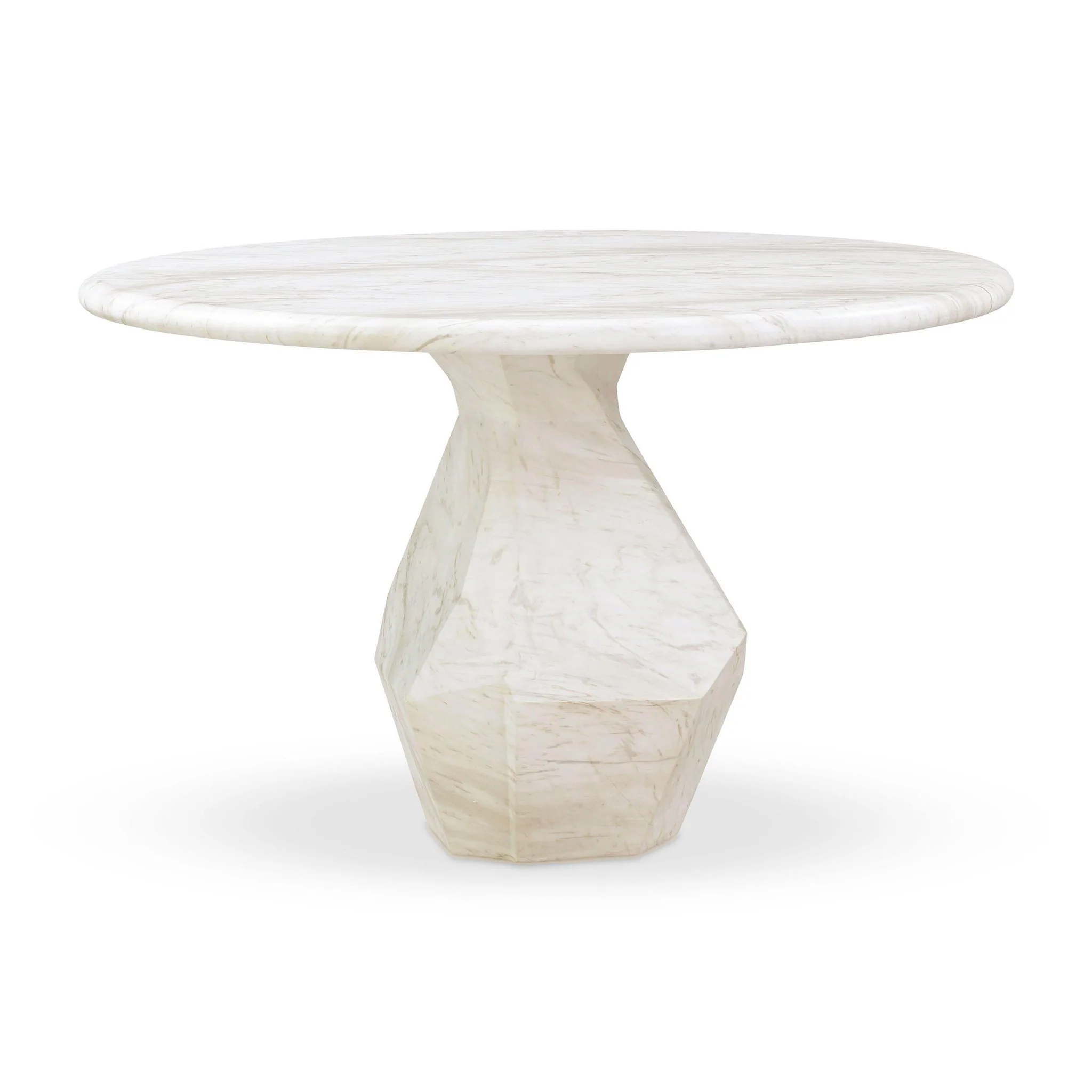 Esme Faux Marble Indoor/Outdoor 48" Round Dining Table - Image 3