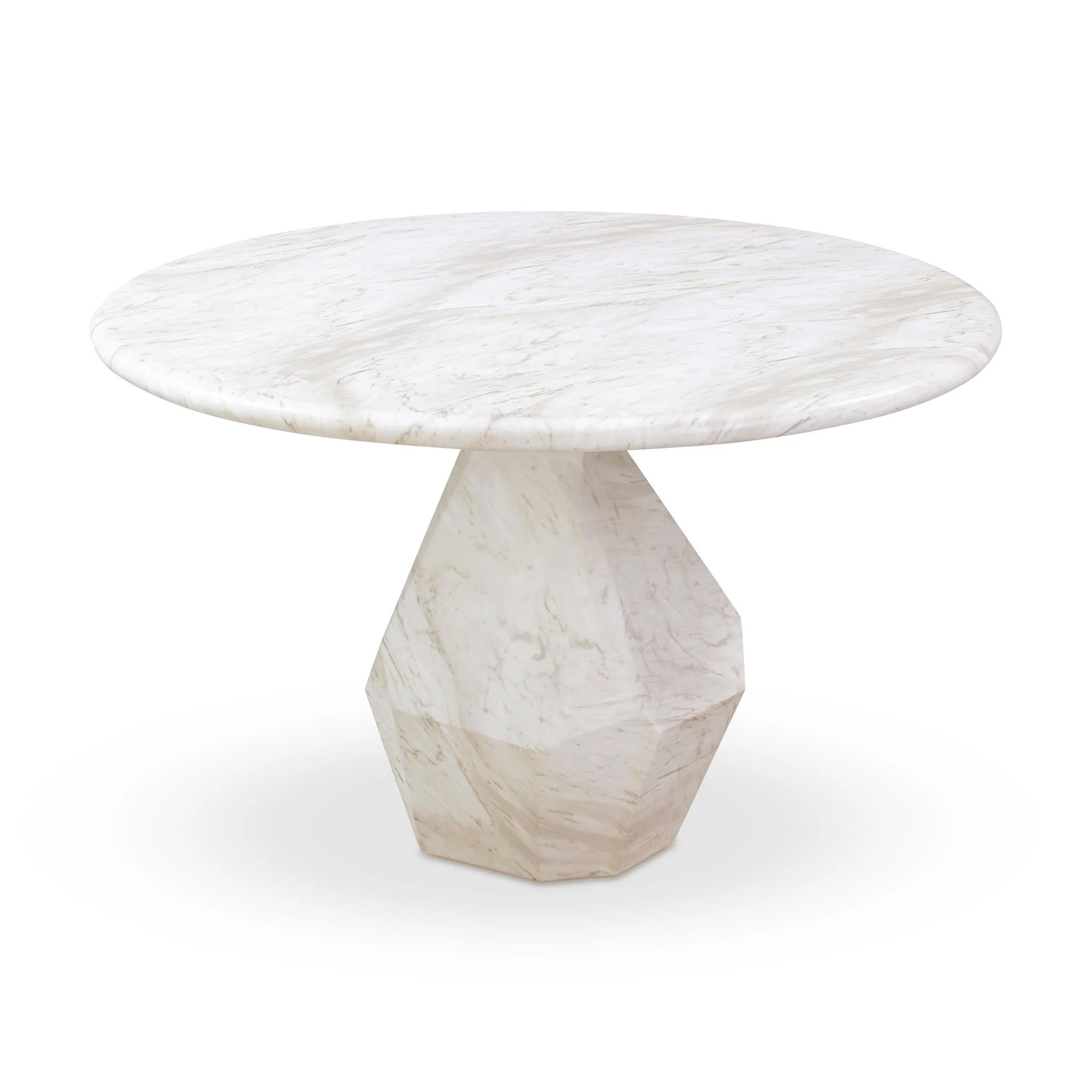 Esme Faux Marble Indoor/Outdoor 48" Round Dining Table - Image 4