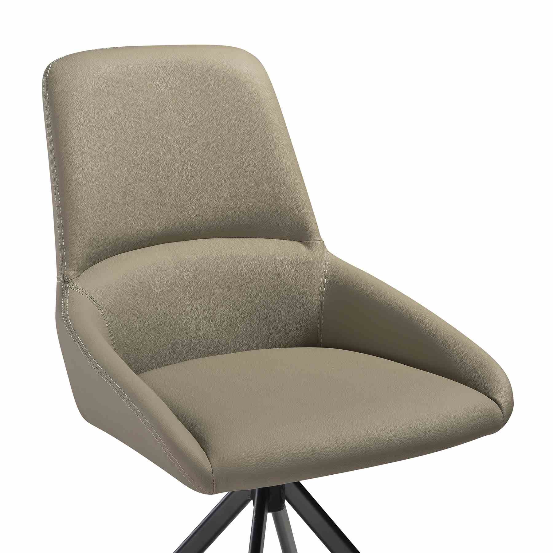 Esme Maverick 5 Piece Dining Set with Taupe Gray Faux Leather Chairs - Image 6