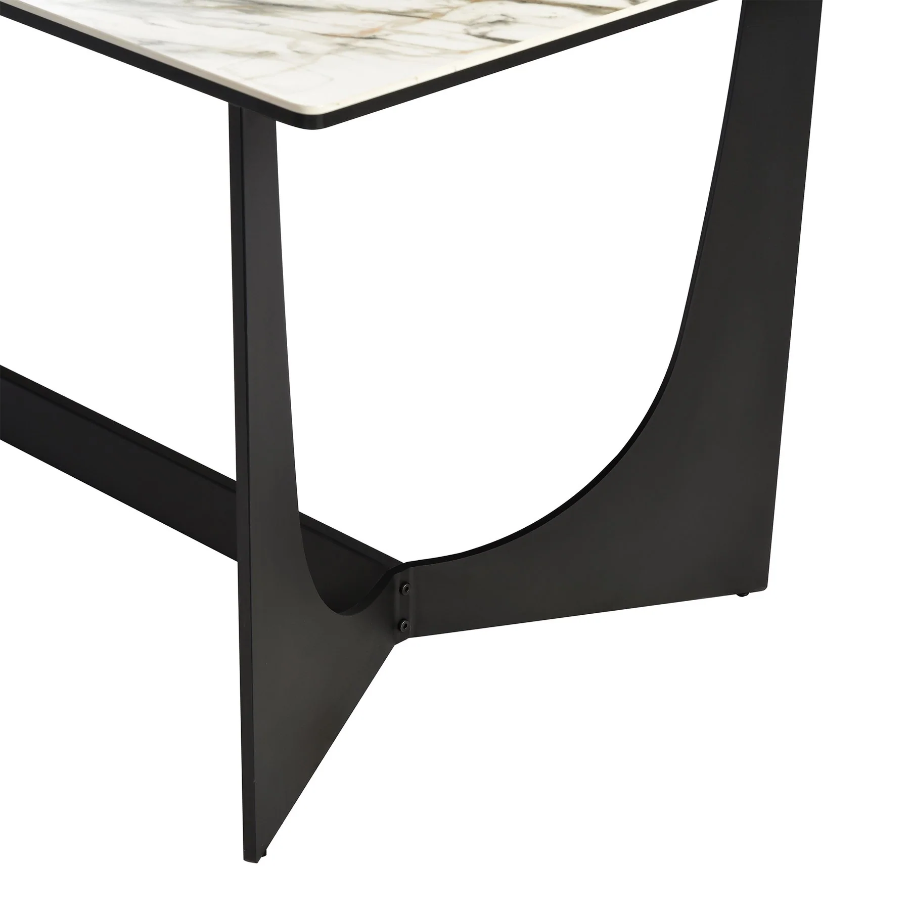 Esme Penny 7 Piece Dining Set with Gray Fabric Chairs - Image 9