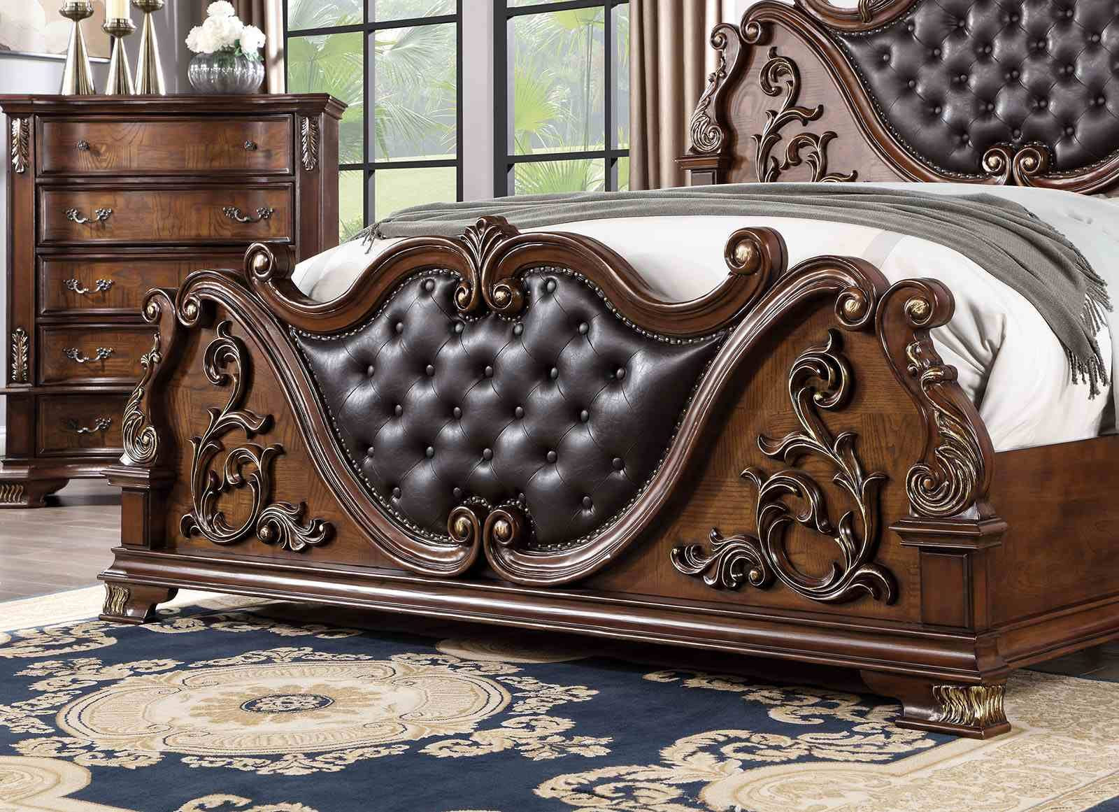 Esparanza E.King Bed, Brown Cherry - Image 4