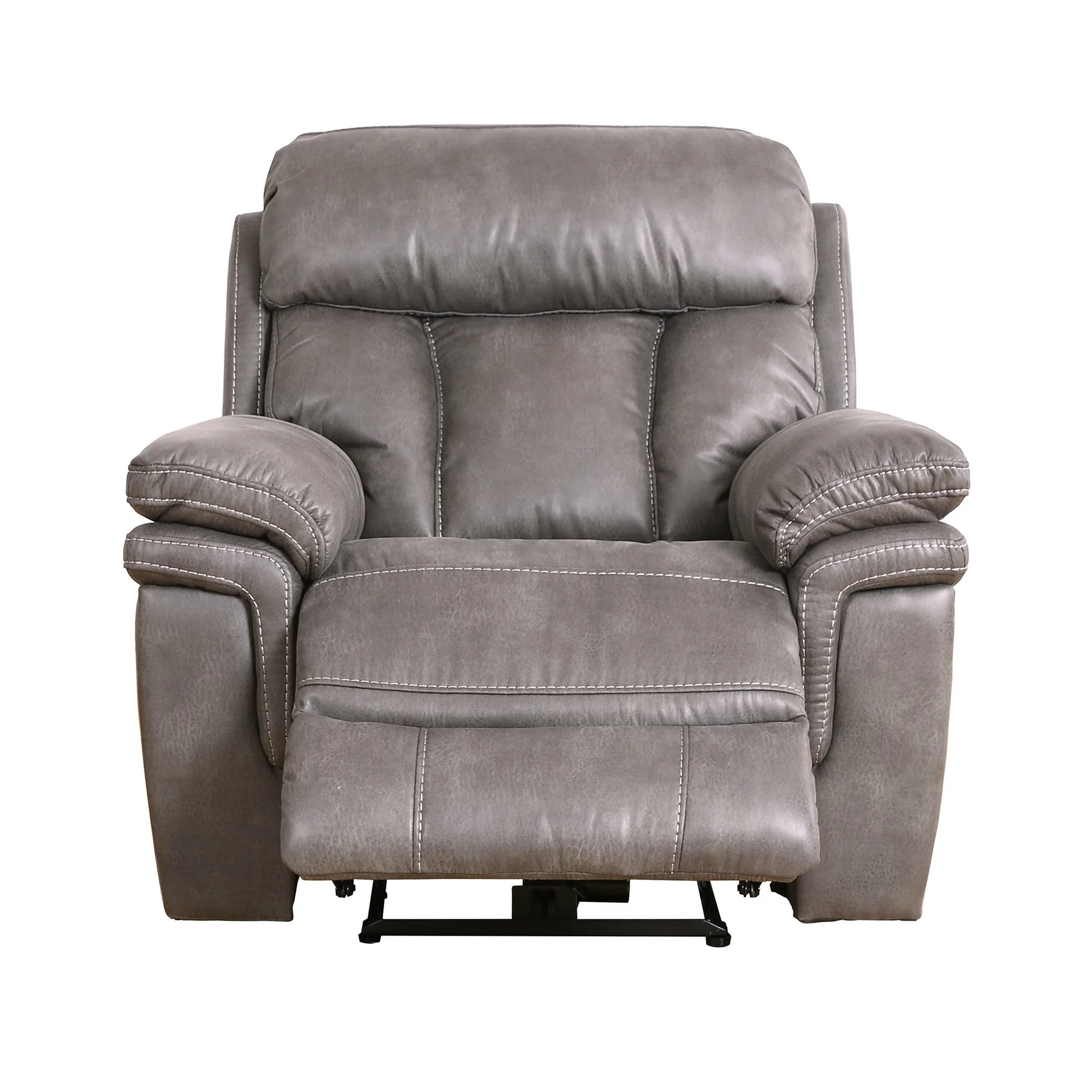 Estelle Power Recliner Chair in Gunmetal Fabric - Image 3