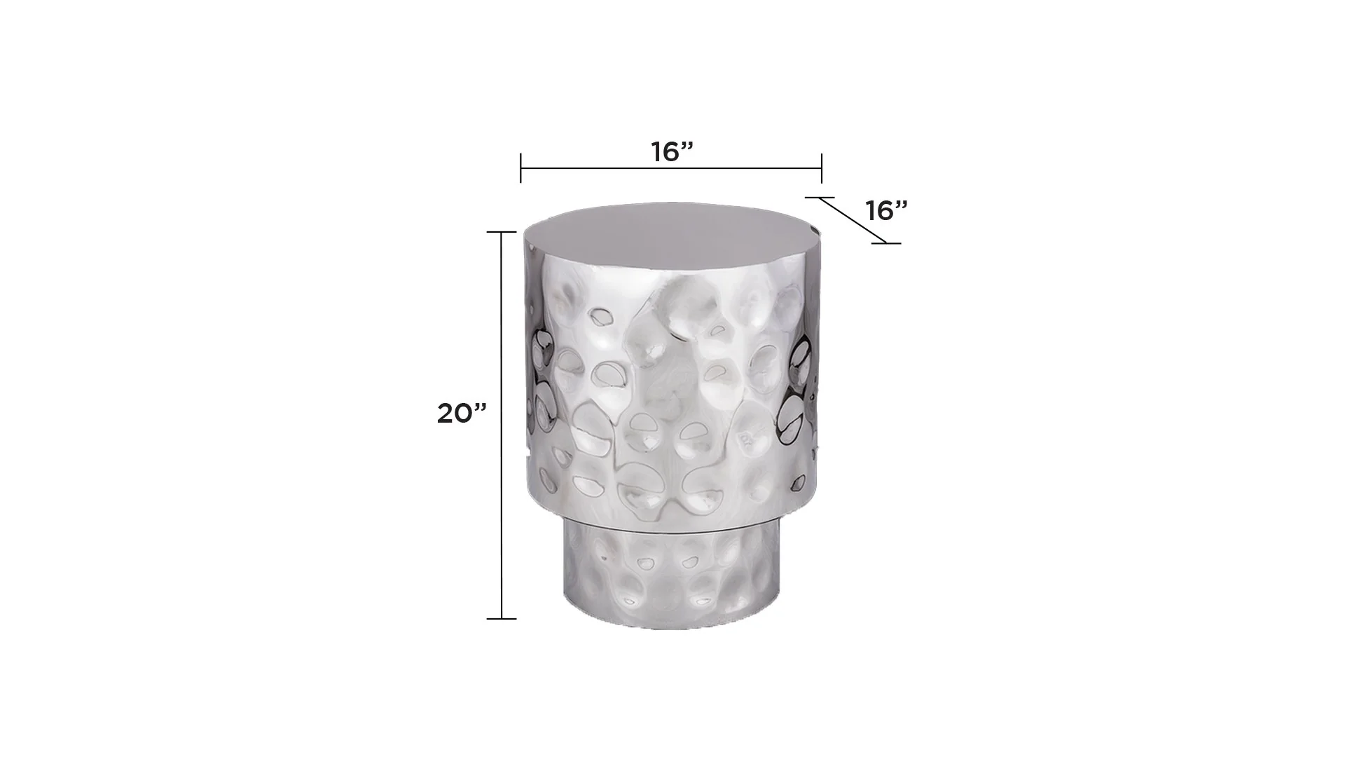 ET-90-30-16 END Table Silver - Image 2