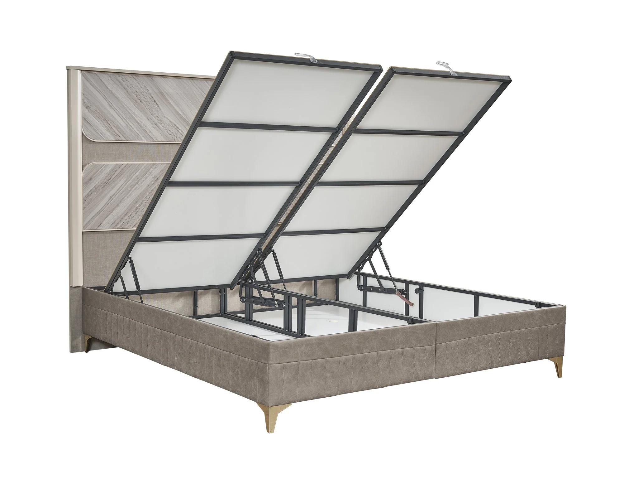 Eternity Queen Bed in Beige - Image 2