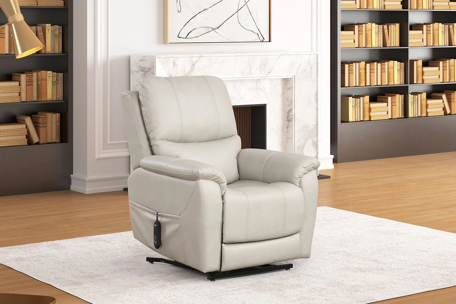 Ethelreda Lift Chair, Light Gray - Image 4