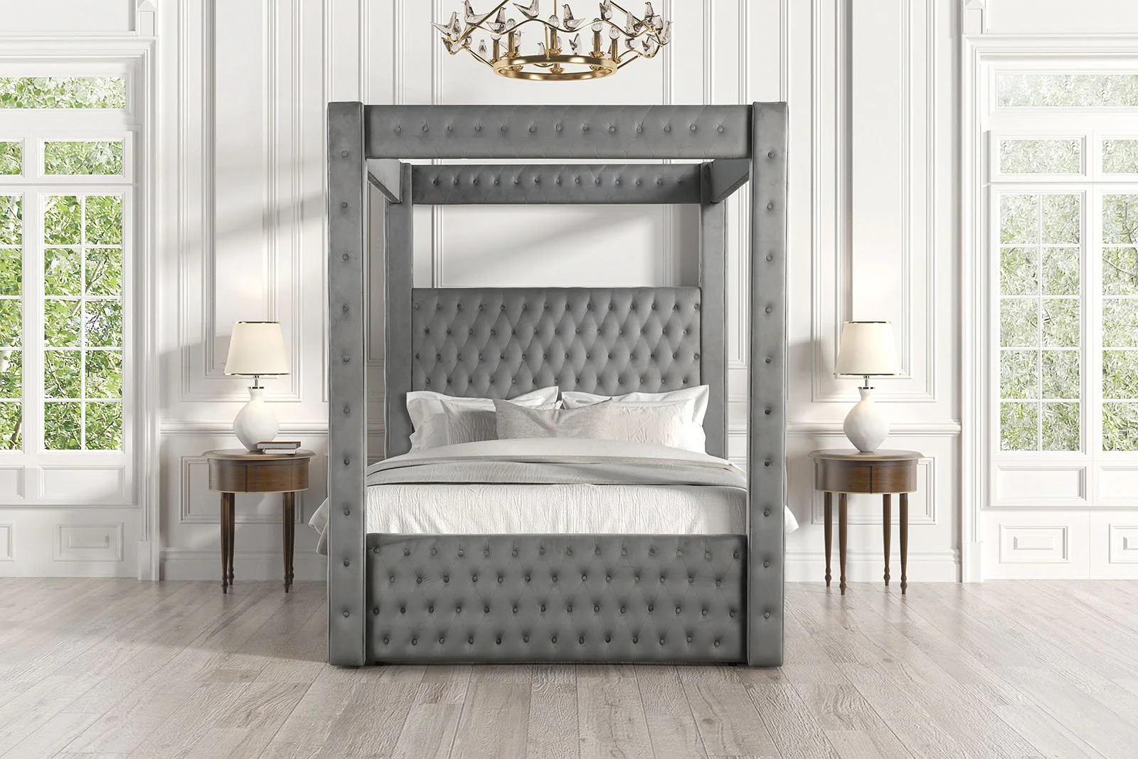 Etherea Queen Bed, Gray - Image 3