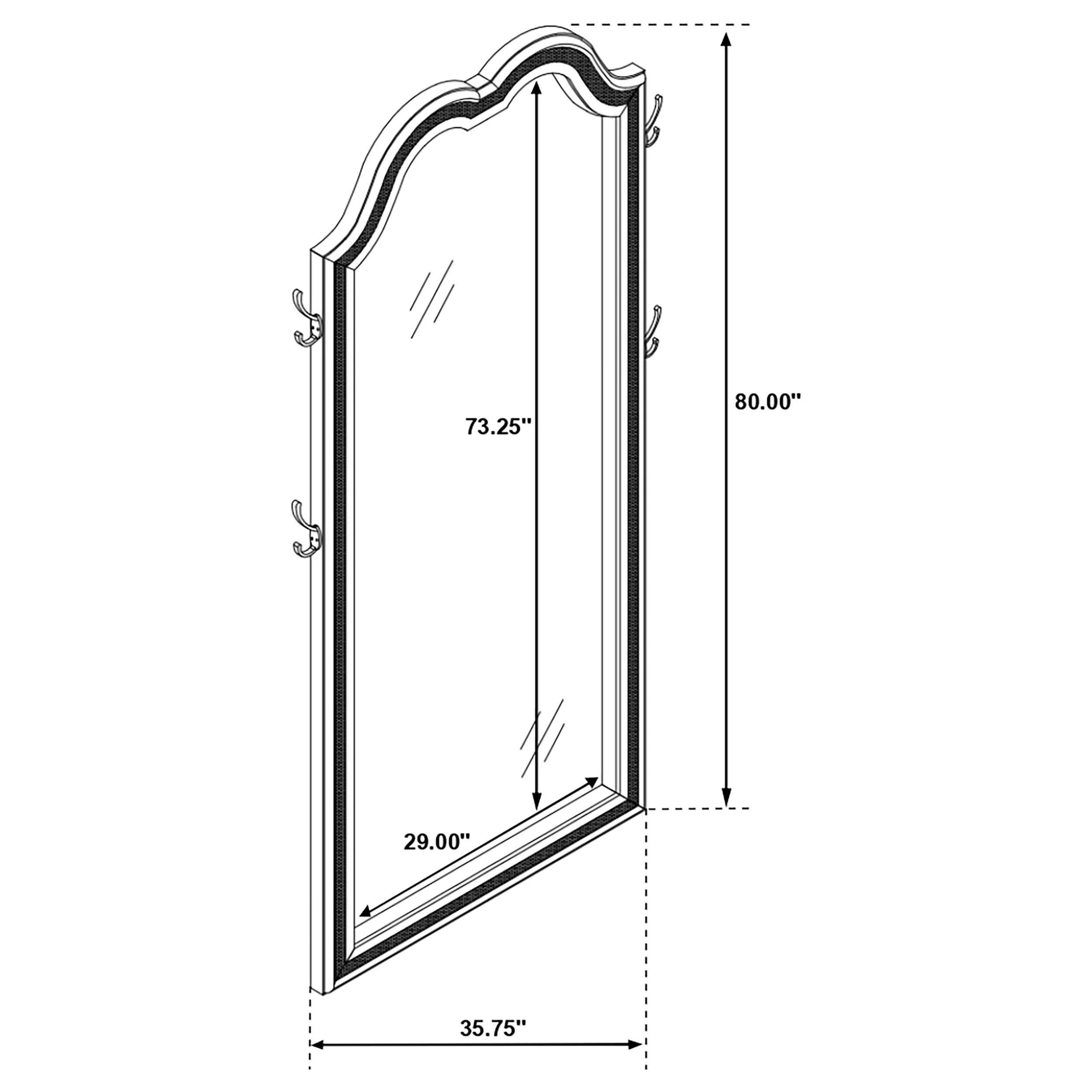 Evangeline Floor Mirror with LED Lighting - Image 8