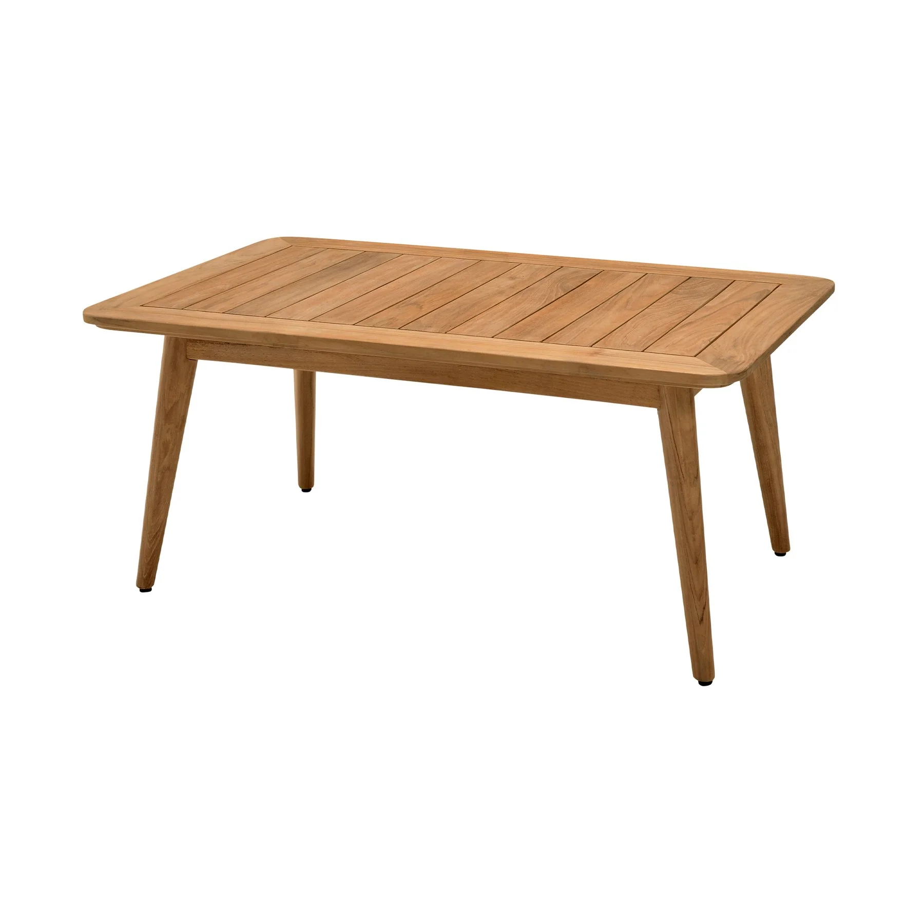 Eve Outdoor Rectangular Teak Wood Coffee Table - Image 2