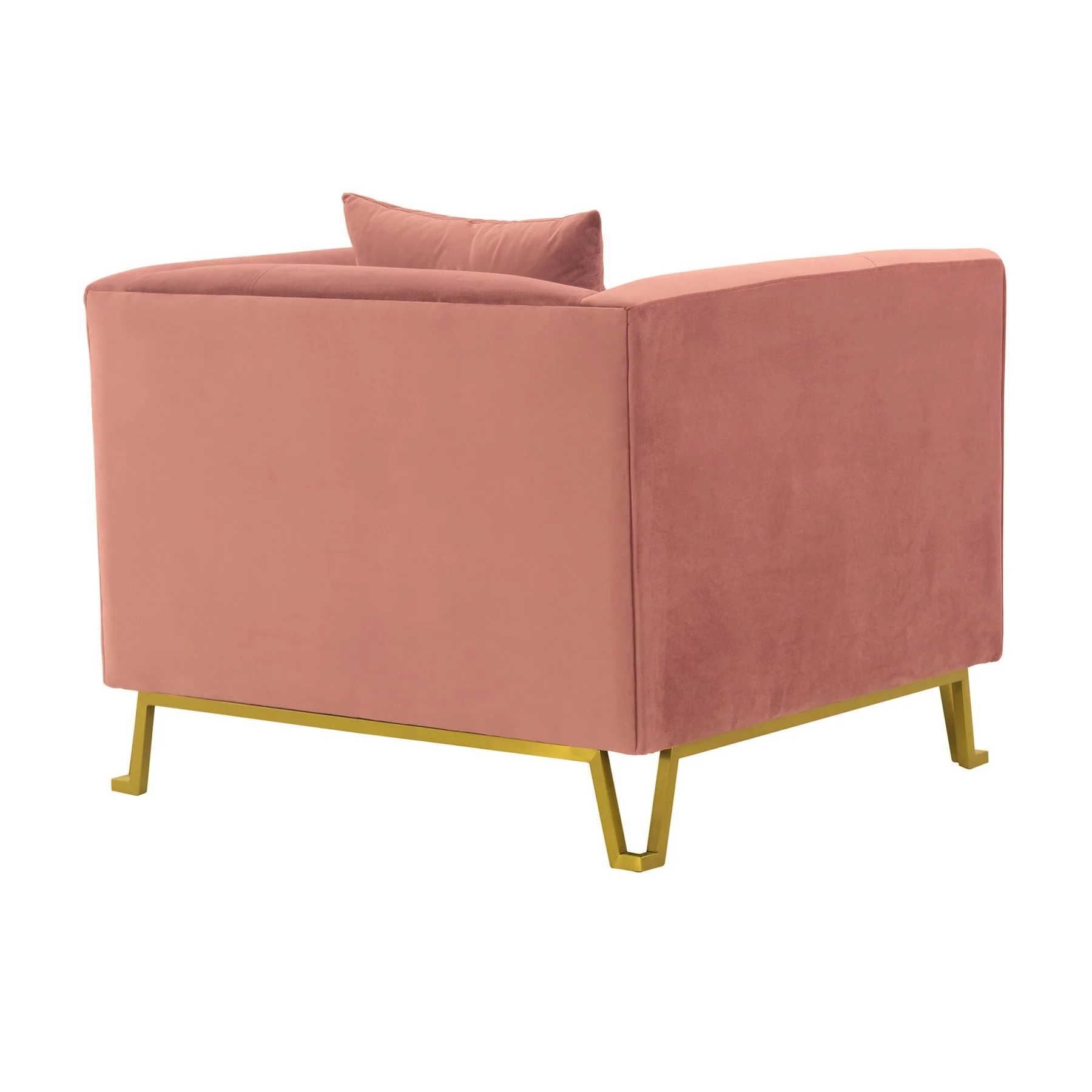 Everest 2 Piece Blush Fabric Upholstered Sofa & Chair Set - Image 3