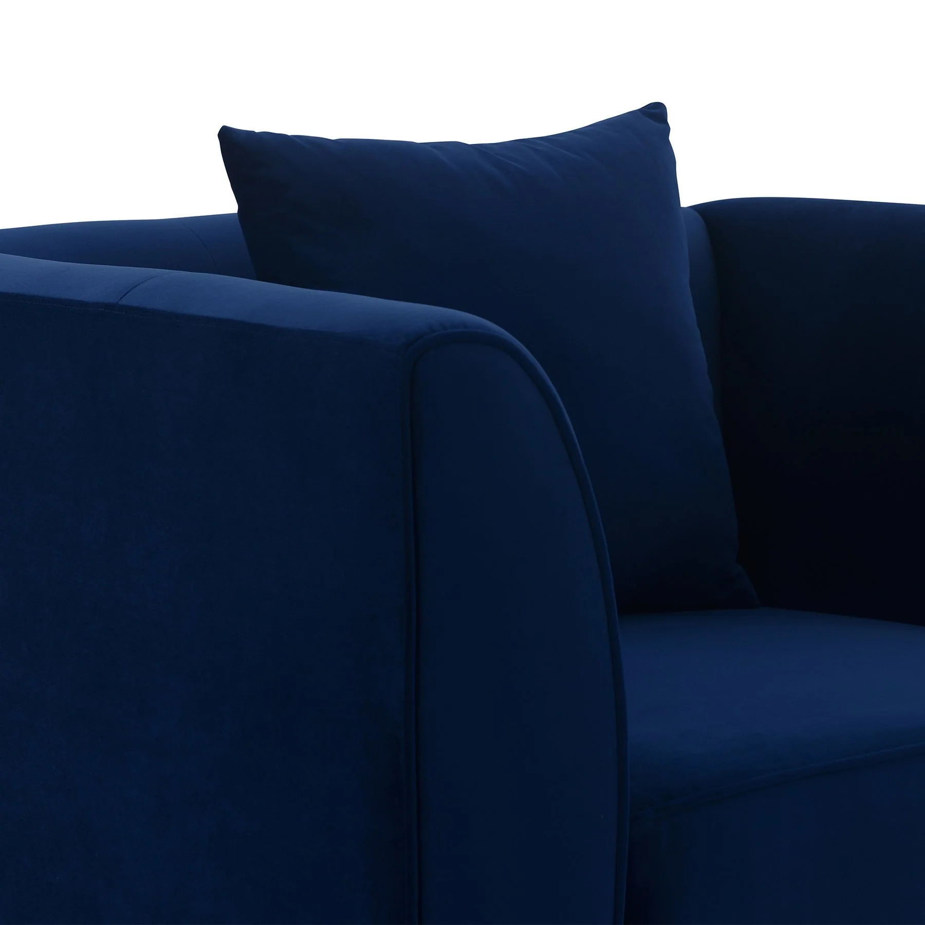 Everest Blue Fabric Upholstered Sofa Accent Chair with Brushed Gold Legs - Image 4