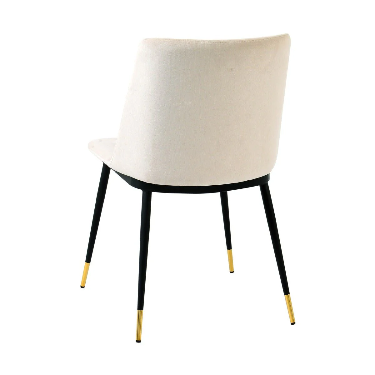 Evora Cream Velvet Chair - Gold Legs (Set of 2) - Image 7