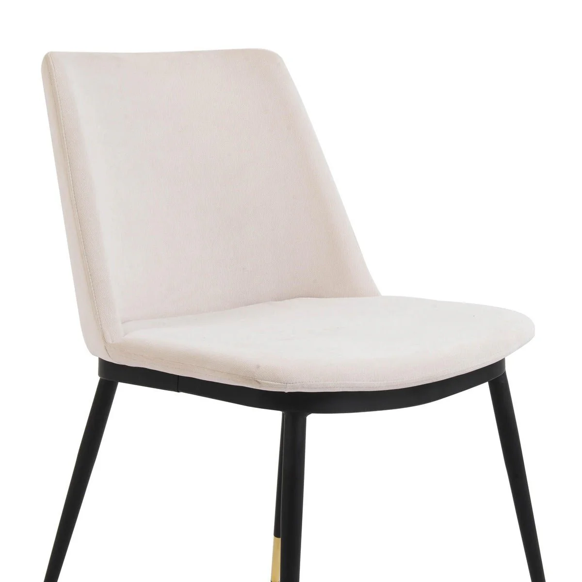 Evora Cream Velvet Chair - Gold Legs (Set of 2) - Image 8