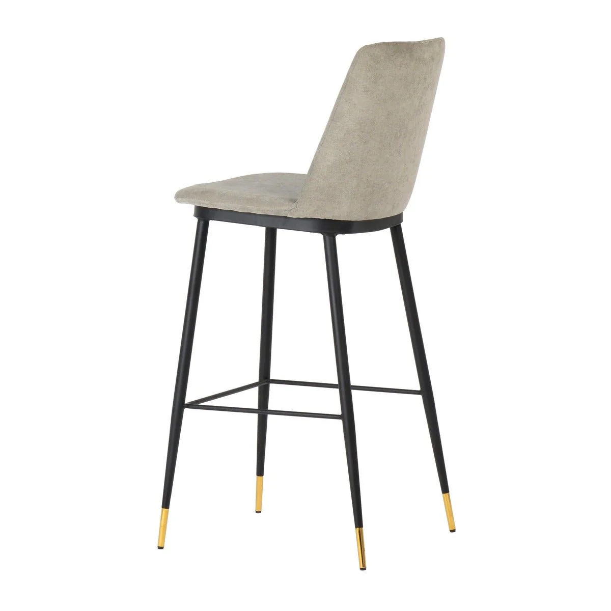 Evora Grey Velvet Counter Stool (Set of 2) - Image 5