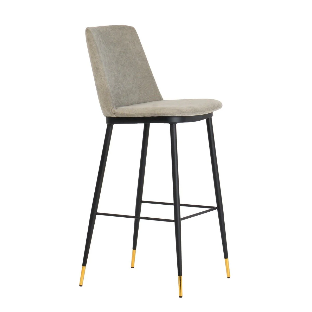 Evora Grey Velvet Counter Stool (Set of 2) - Image 8