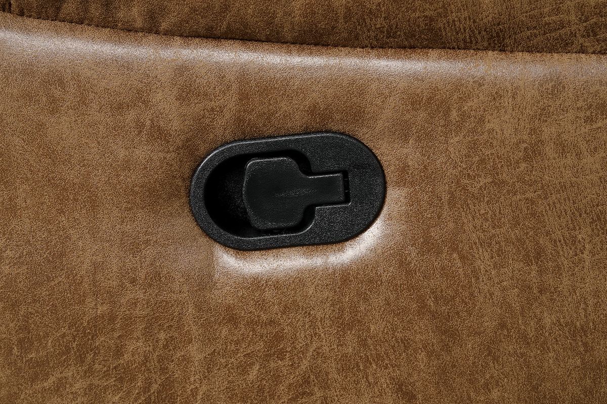 Ezekius Loveseat, Manual Recline, Brown - Image 4