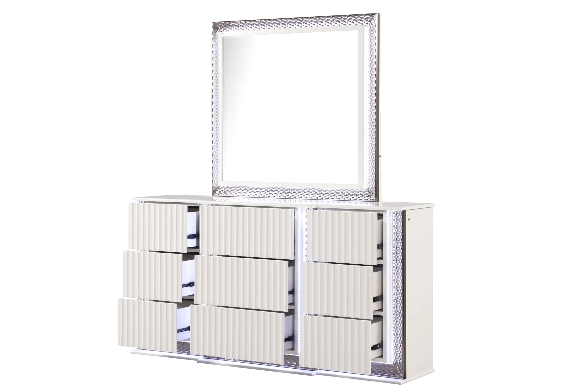 Fabio King 4PC Bedroom Set White - Image 11