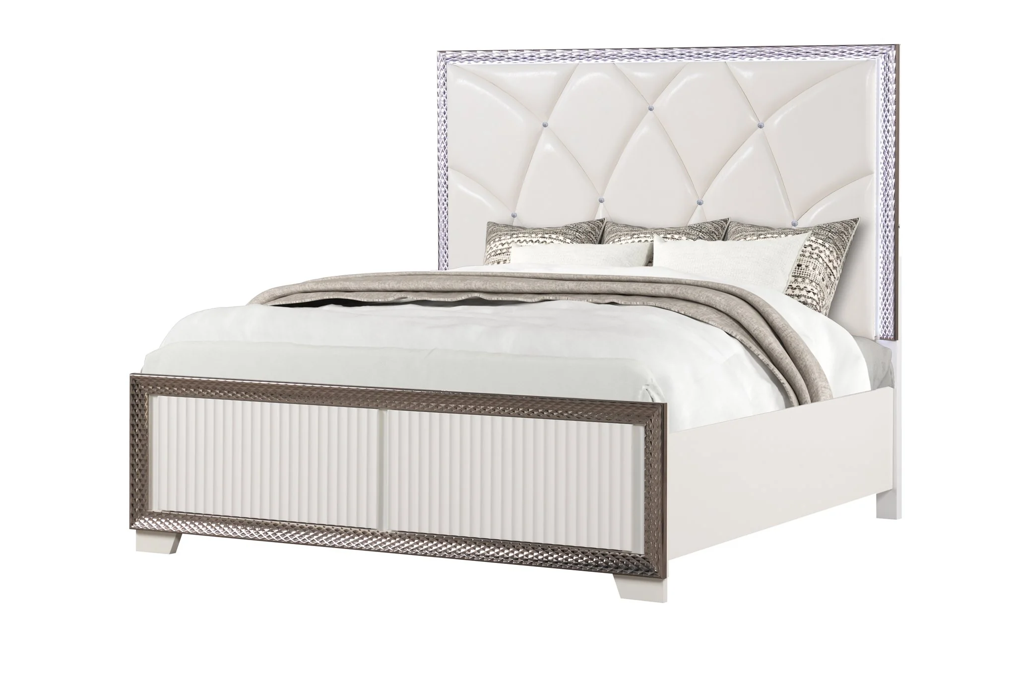 Fabio King 5PC Bedroom Set White - Image 2