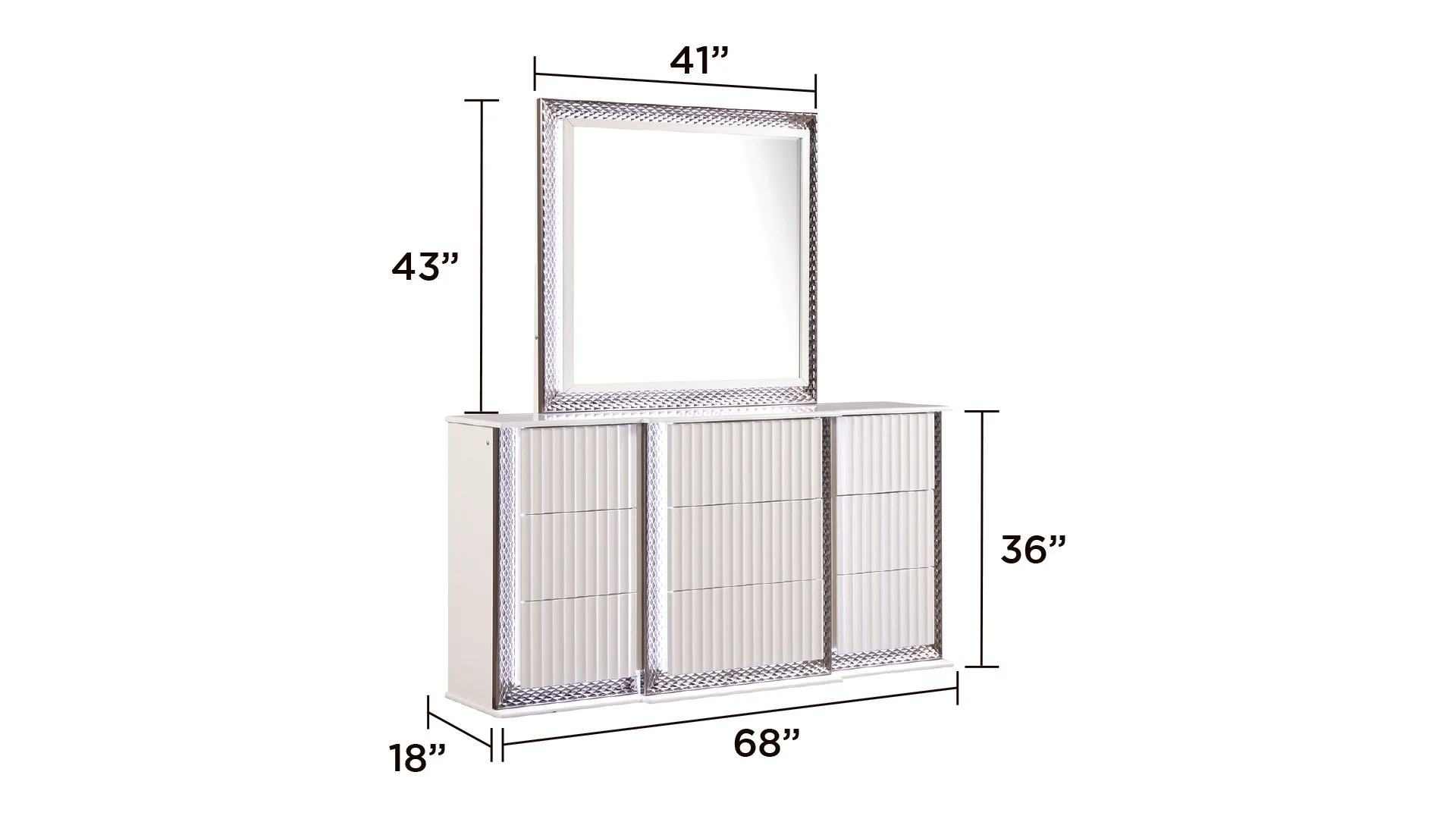 Fabio King 5PC Bedroom Set White - Image 8