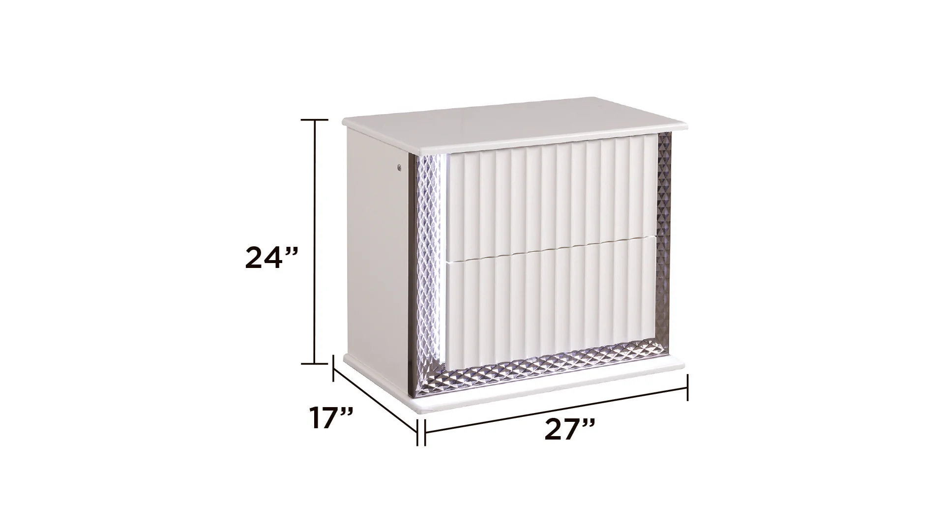 Fabio Nightstand White - Image 6