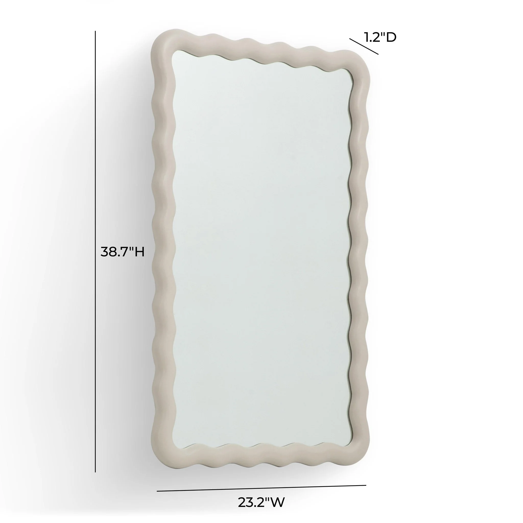 Faire Cream Squiggle Wall Mirror - Image 7