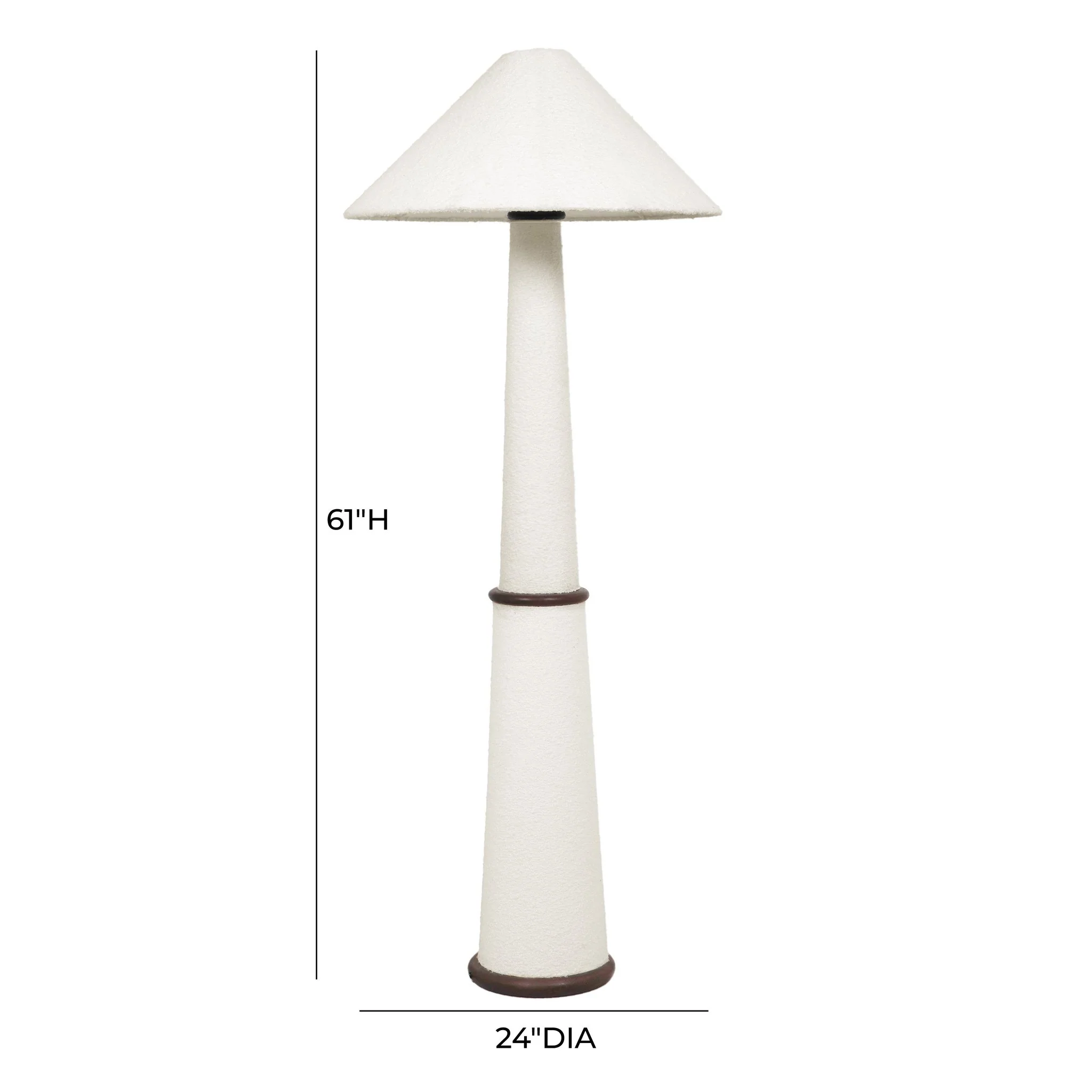 Faith White Boucle Floor Lamp - Image 6
