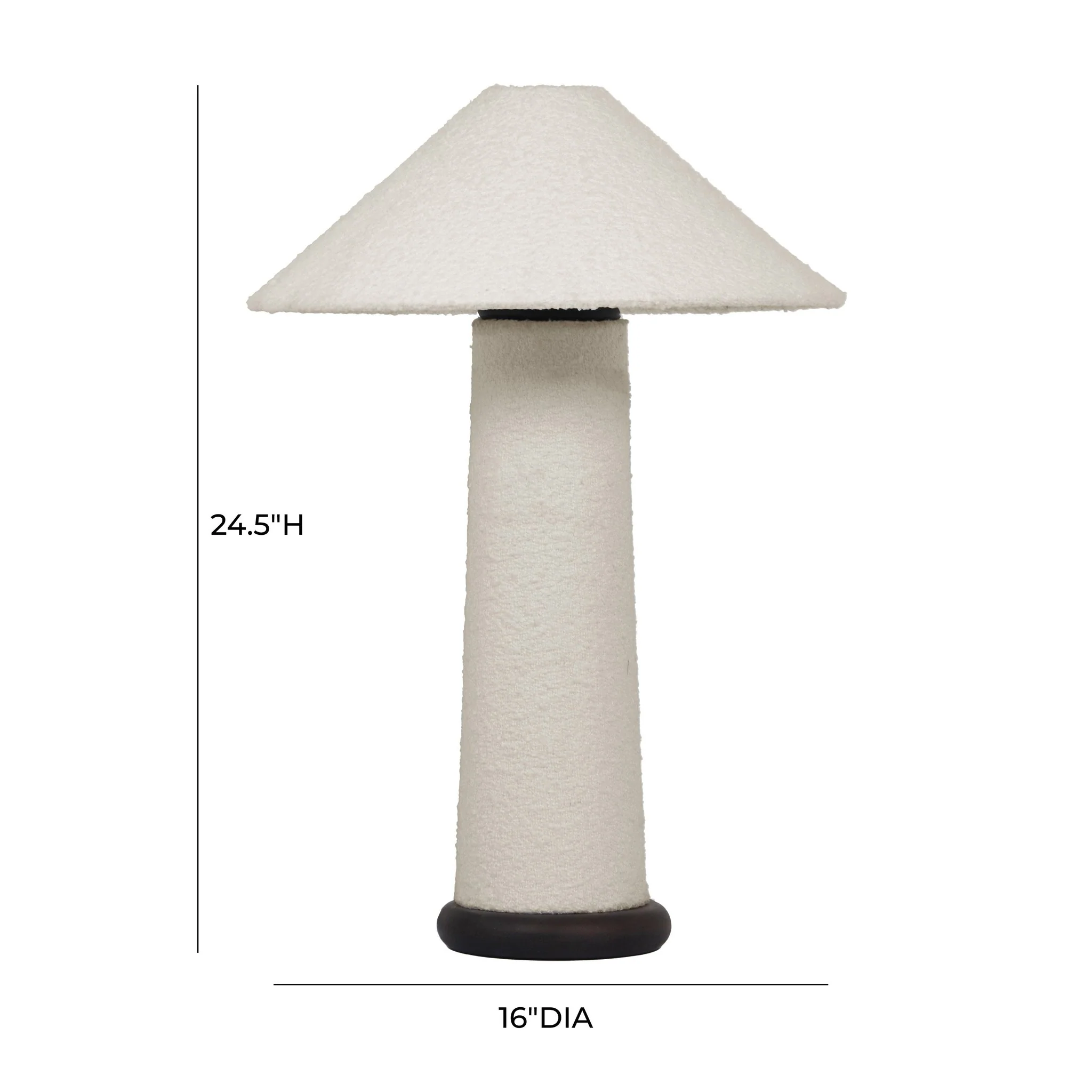 Faith White Boucle Table Lamp - Image 6
