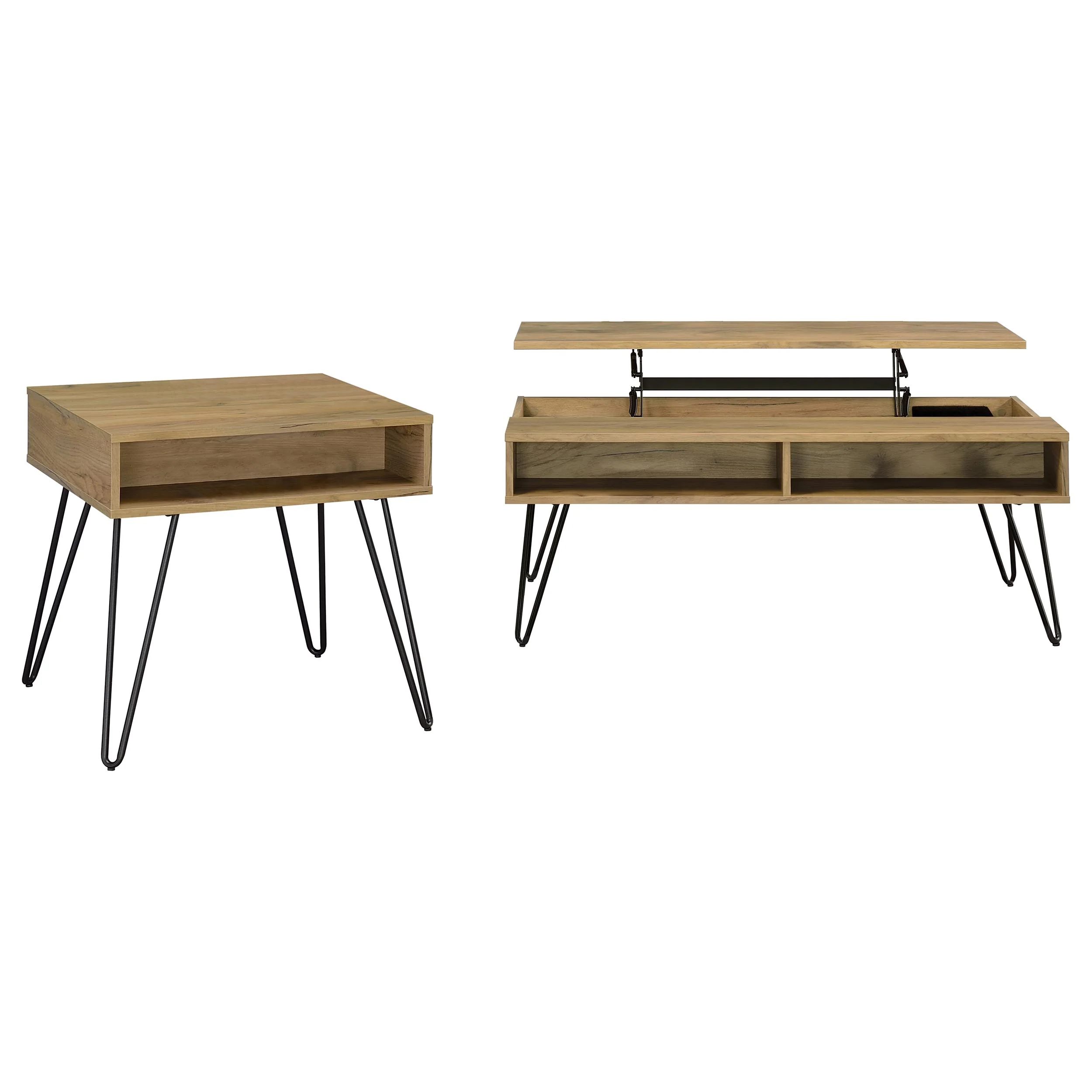 Fanning Lift-Top Coffee Table Set - Image 2